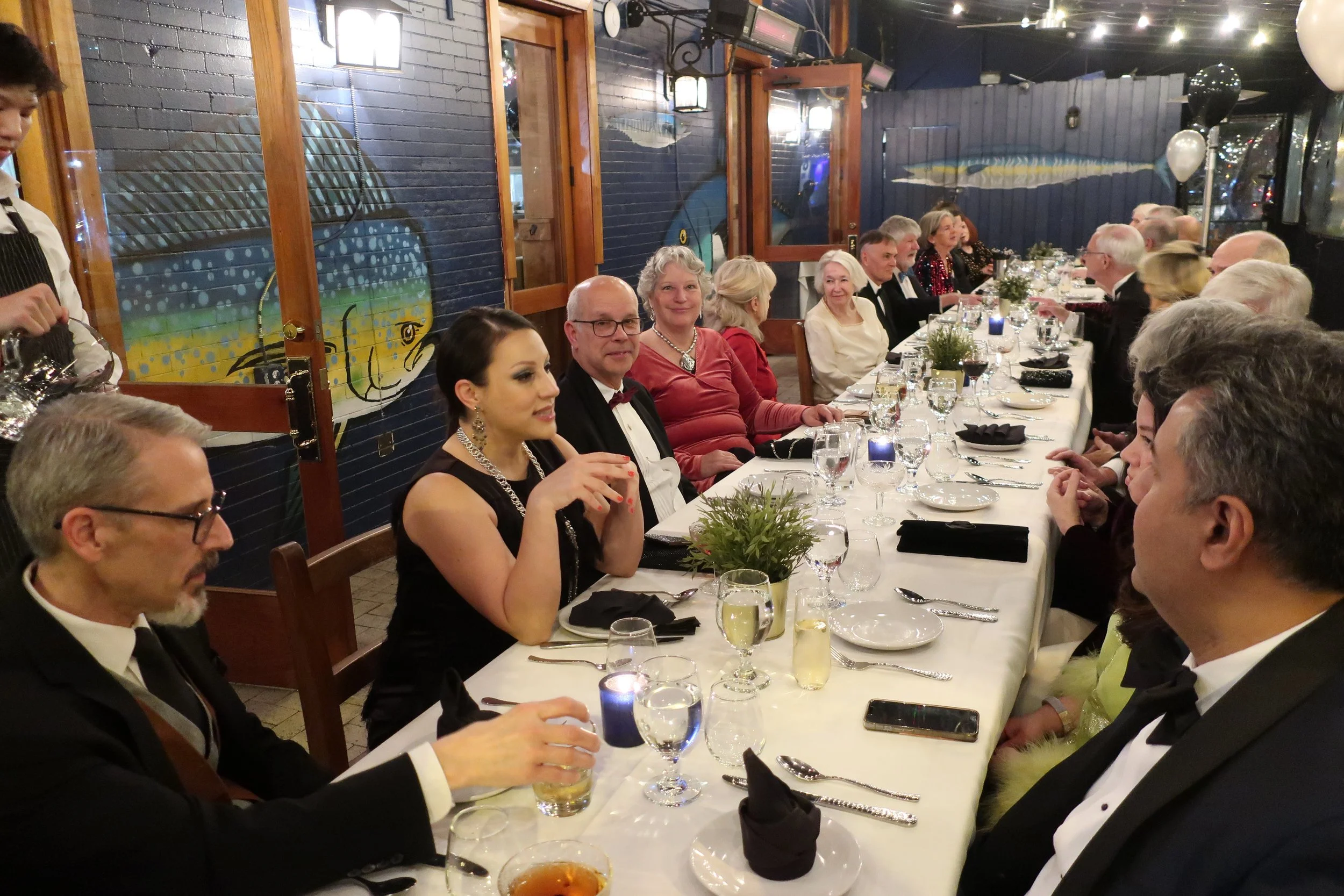  DC--Ophelia's--New Year's Eve 2023--David Yeggin, Camille White,Keith Havens, Margaret Roberts, Janet Crowder, Carrol Benner Kindel, Steve Kohlhaas, Robert Bush,  Kathy Chamberlain 