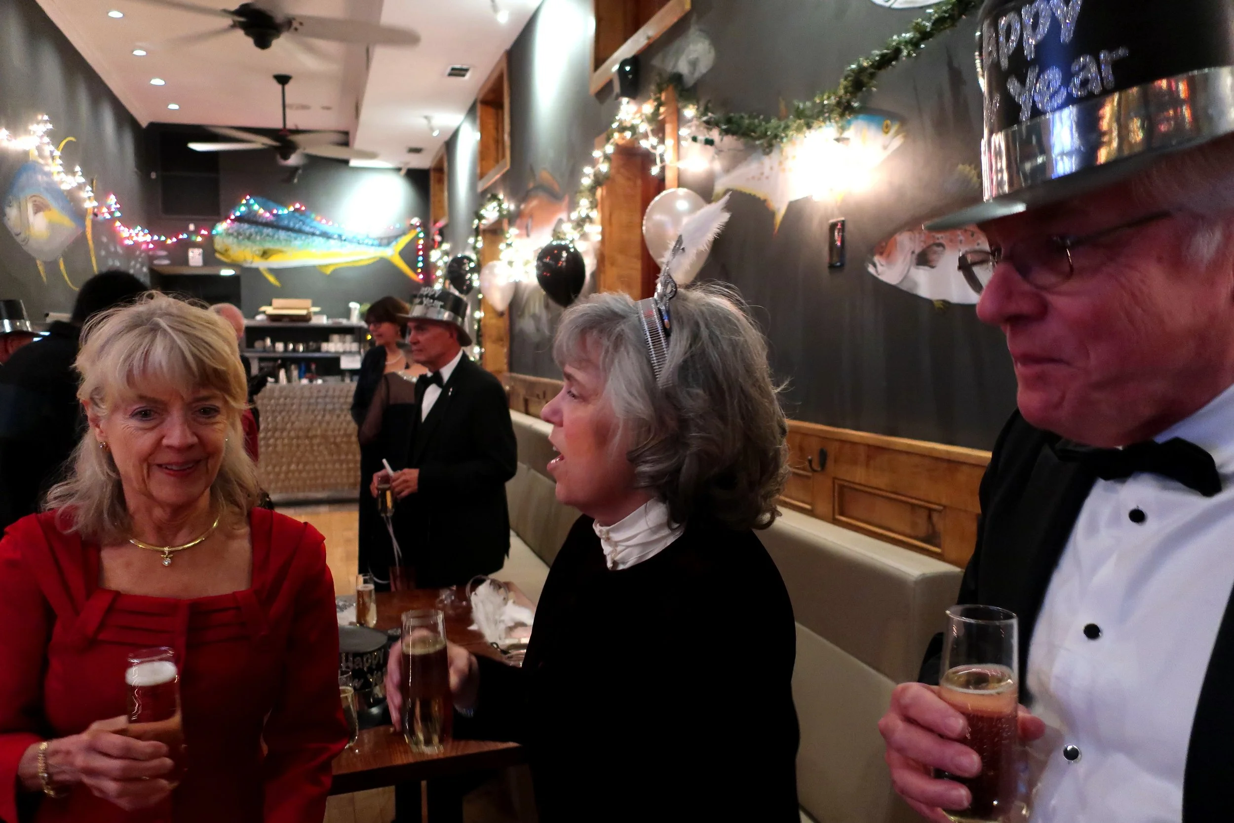  DC--Ophelia's--New Year's Eve 2023--Janet Crowder, Patricia Zweibel and Dan Leathers 