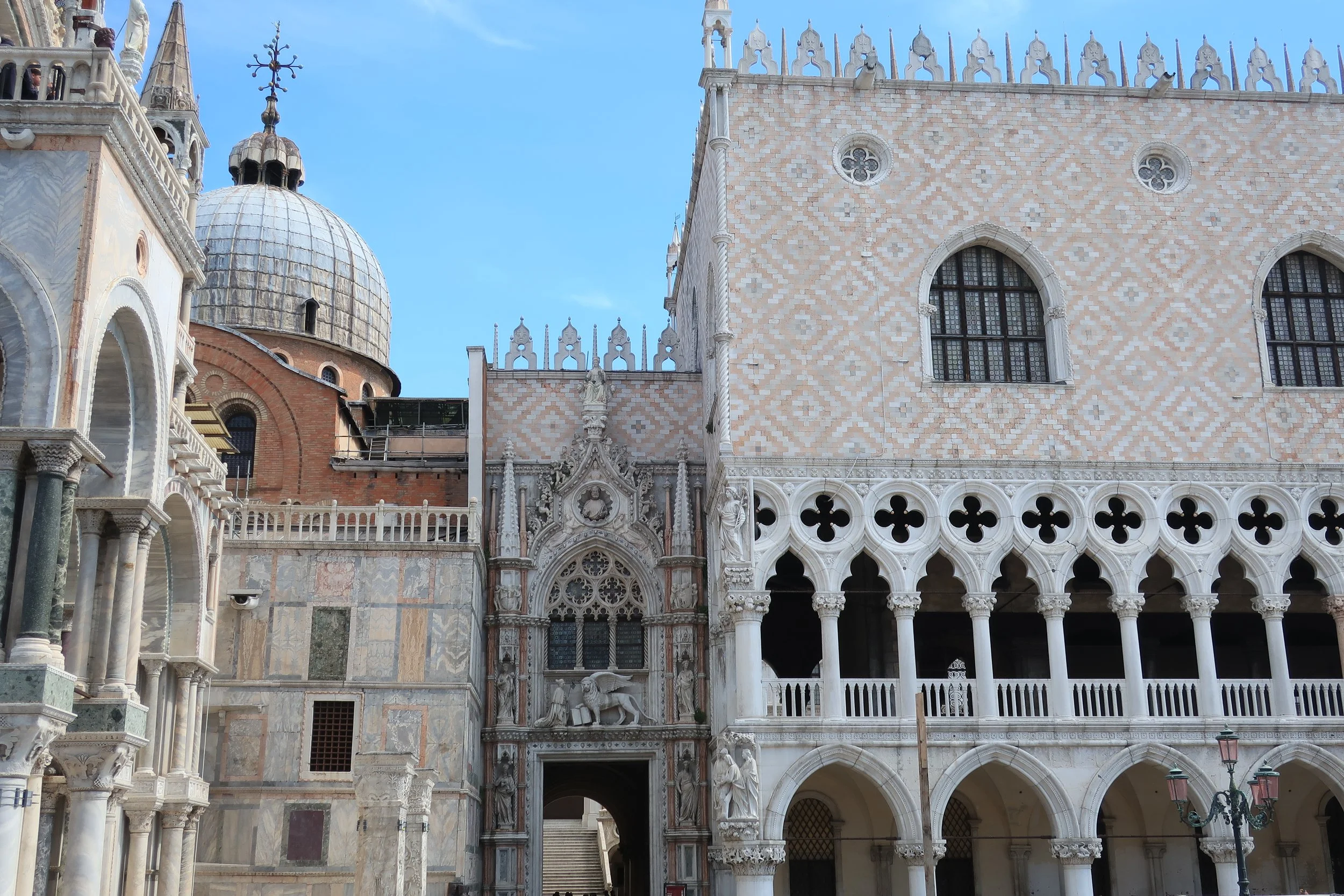  Venice 2023--Piazza San Marco with the Doge's Place (detail with lion) 