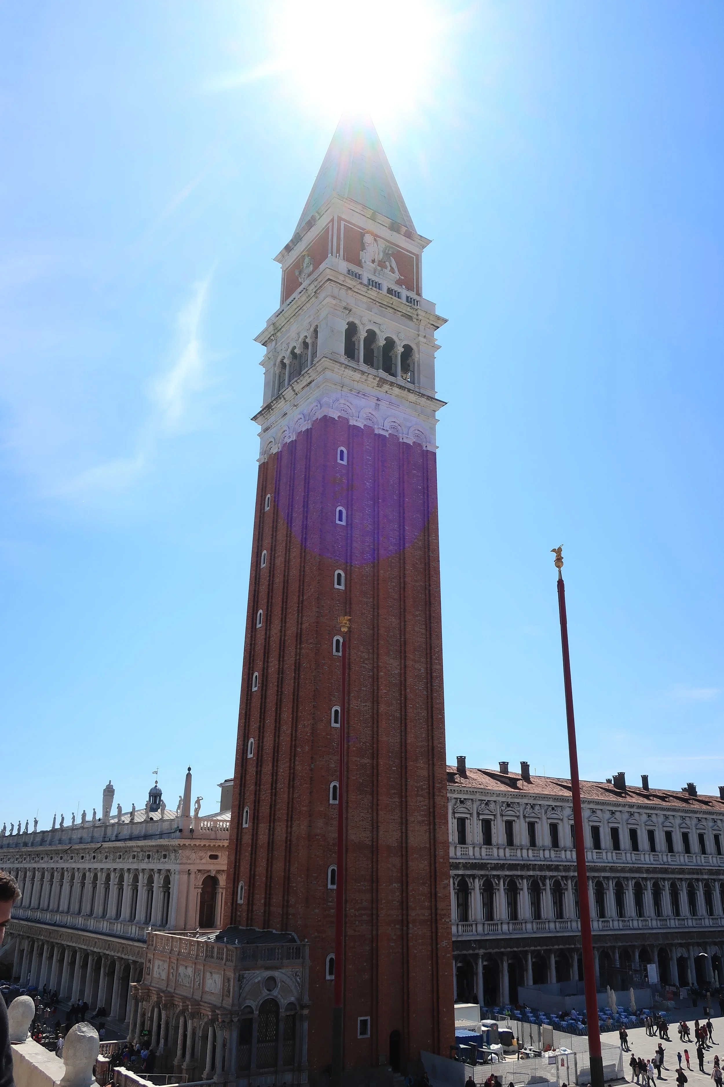  Venice 2023--San Marco Square from Basilica loggia with bell tower 