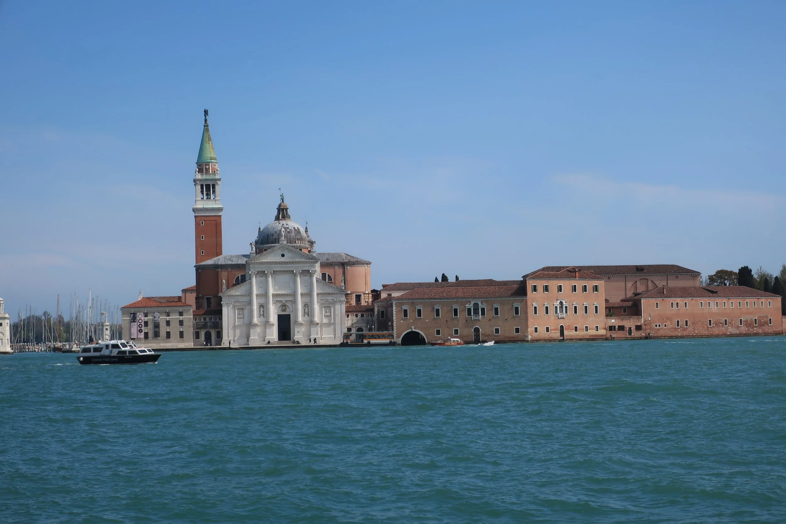  Venice 2023--San Giorgio Maggiore from the point with Santa Maria della Salute Church in Dorsoduro Sestieri 