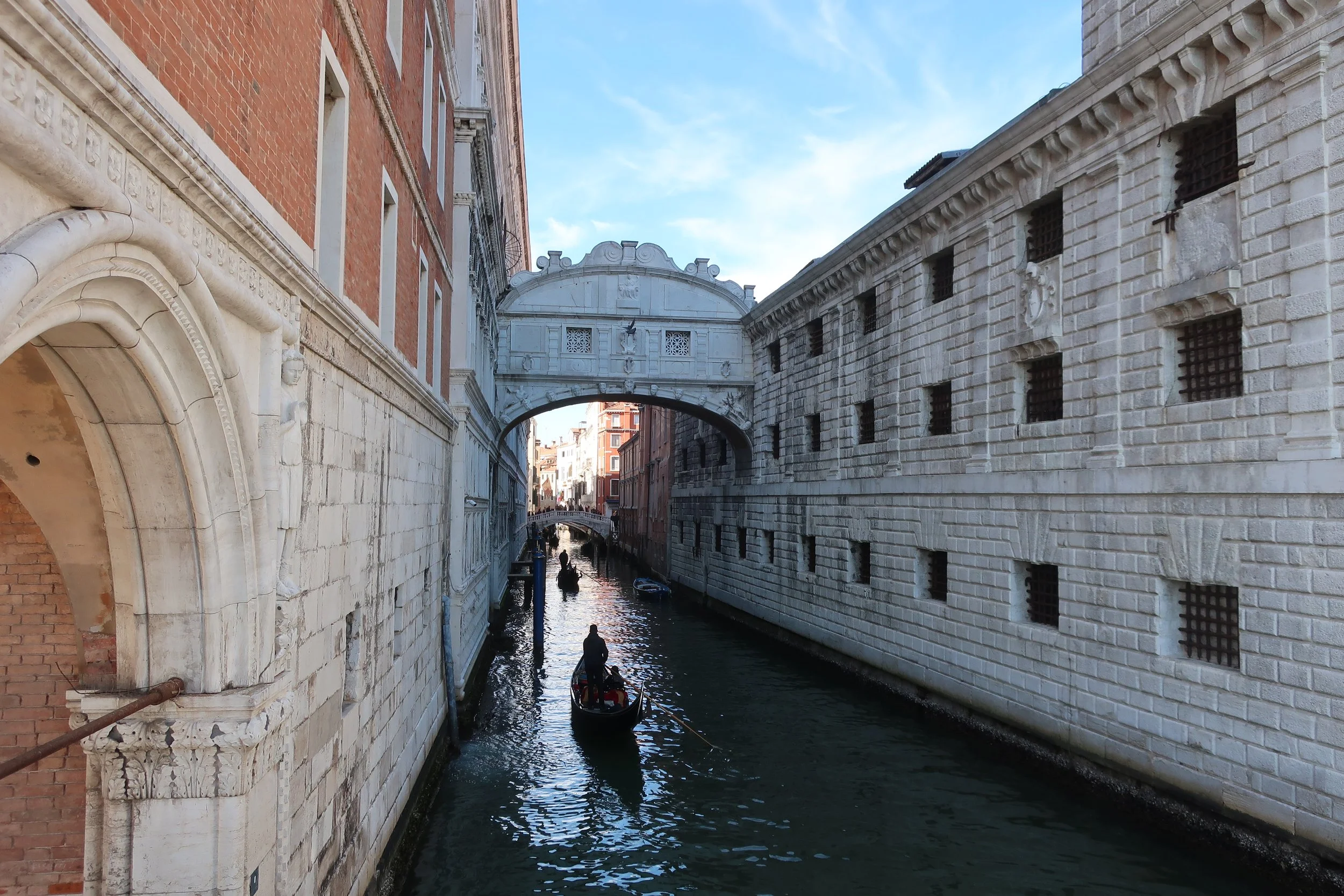  Venice 2023--Bridge of Sighs connecting the Doge's Palace with the Prison (on right) 