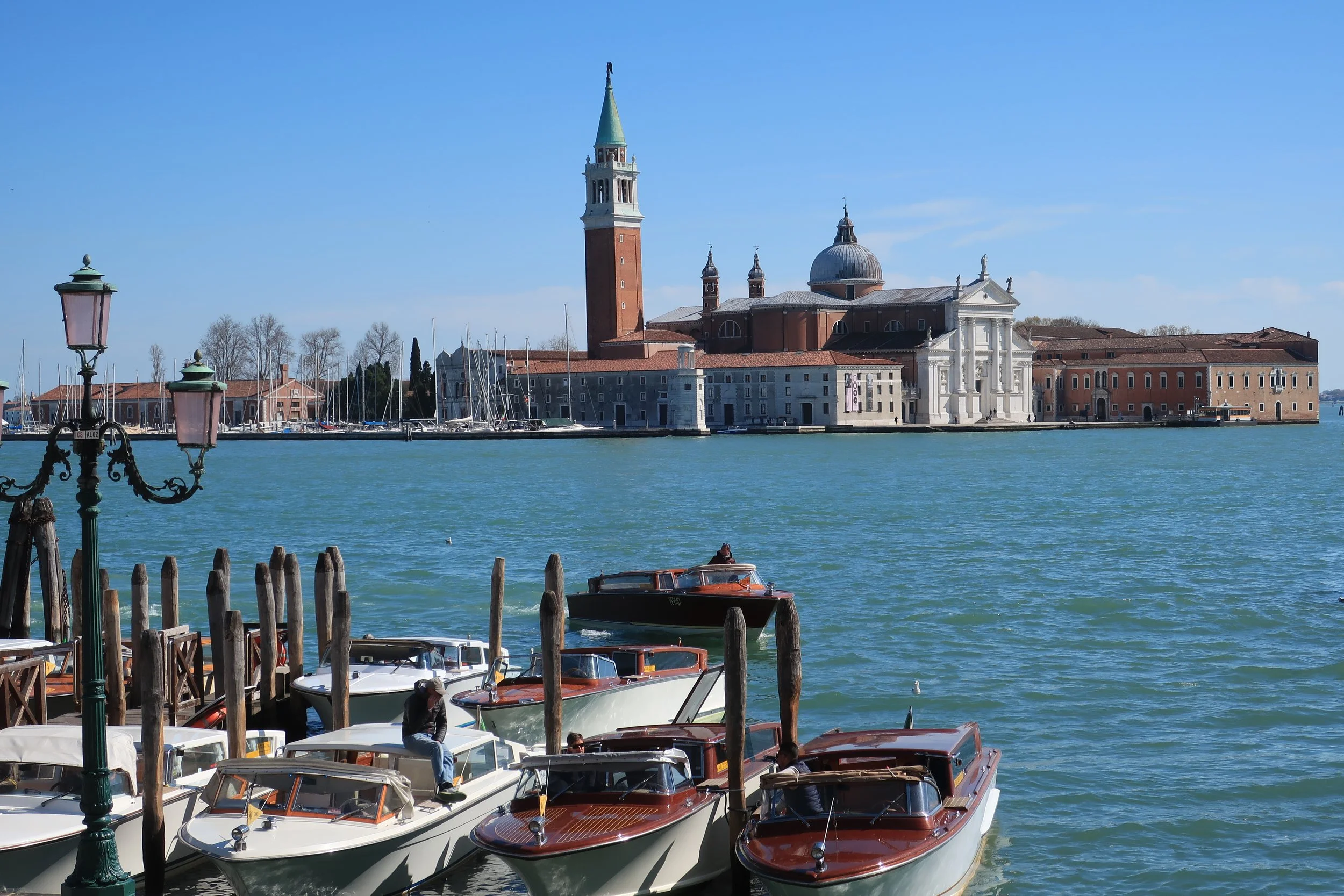  Venice 2023--Riva Delle Schavione promenade from the Doge's Palace with La Pieta church 