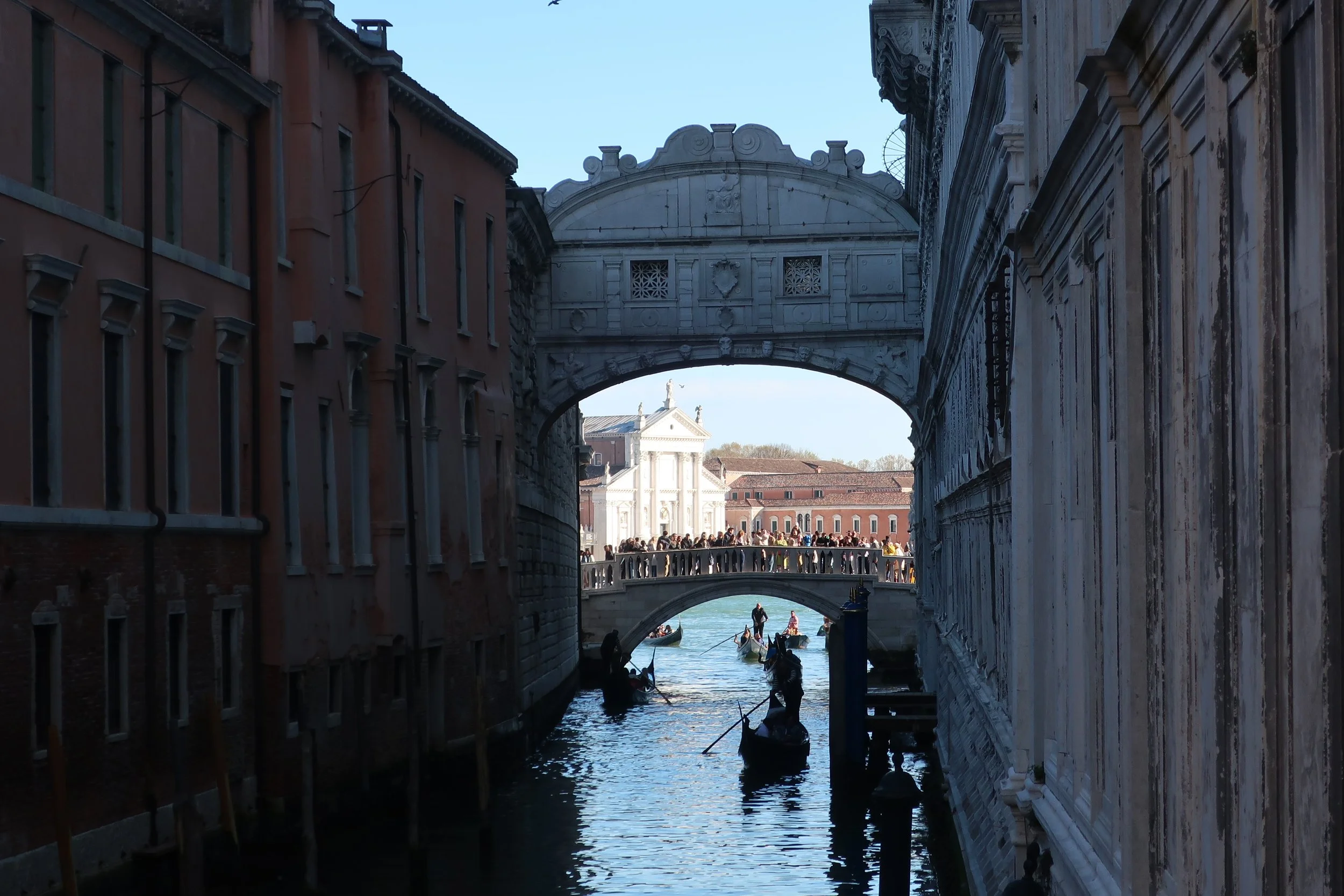  Venice 2023--Bridge of Sighs towards the Riva Delle Schavione promenade 