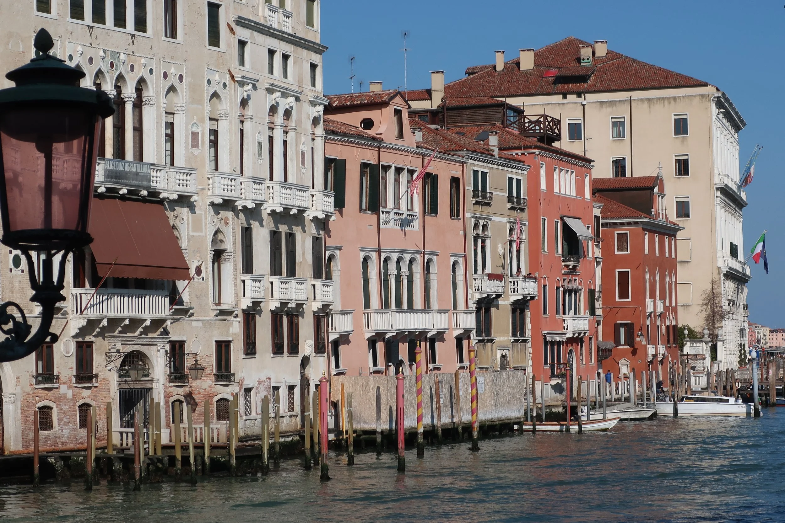  Venice 2023--Grand Canal from the Academia (wooden) Bridge (showing Pisani Restaurant Hotel buildings) 