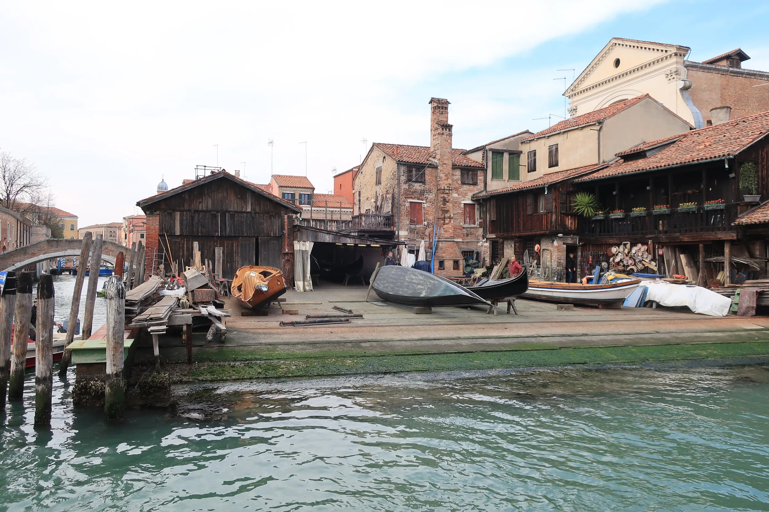  Venice 2023--Boat Shop on Rio Vol canal from Fondaco Zattere promenade 