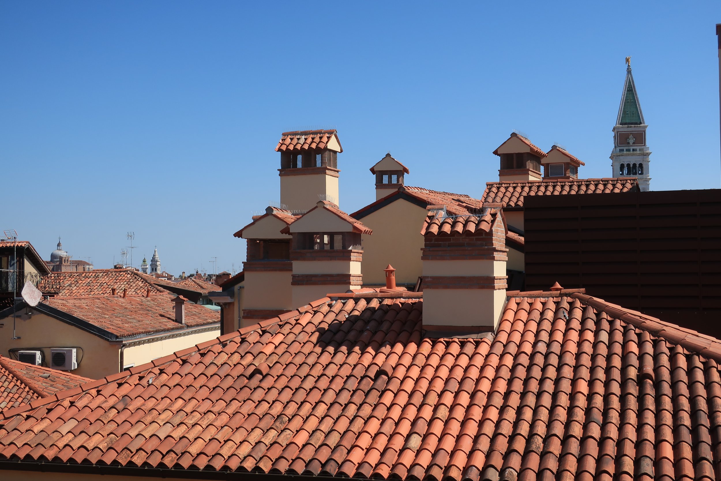  Venice 2023--View from our apartment on the 5th floor of 2019 Delle Veste, San Marco 