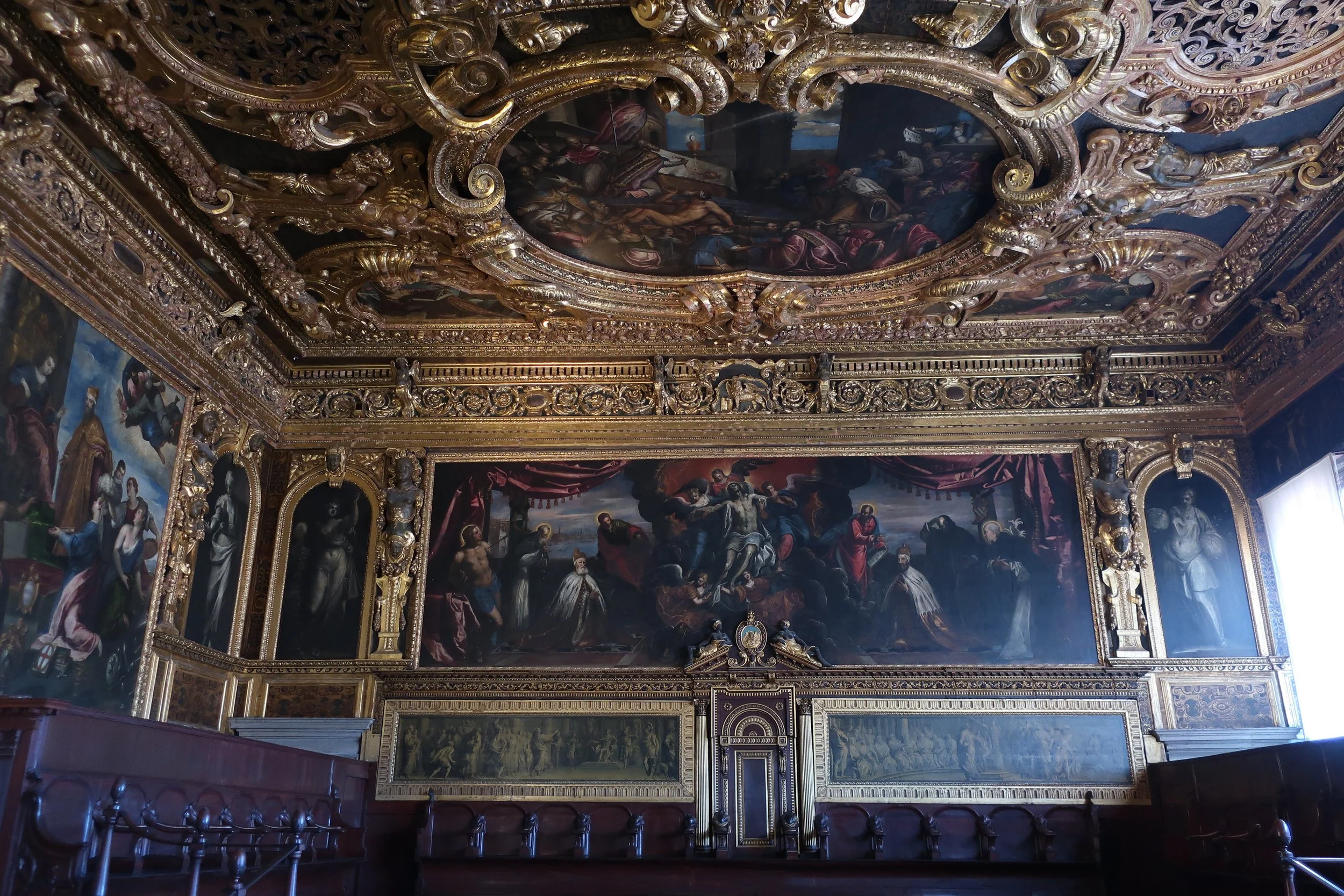  Venice 2023--Inside the Doge's Palace.  Collegiate Room (Tintoretto) 