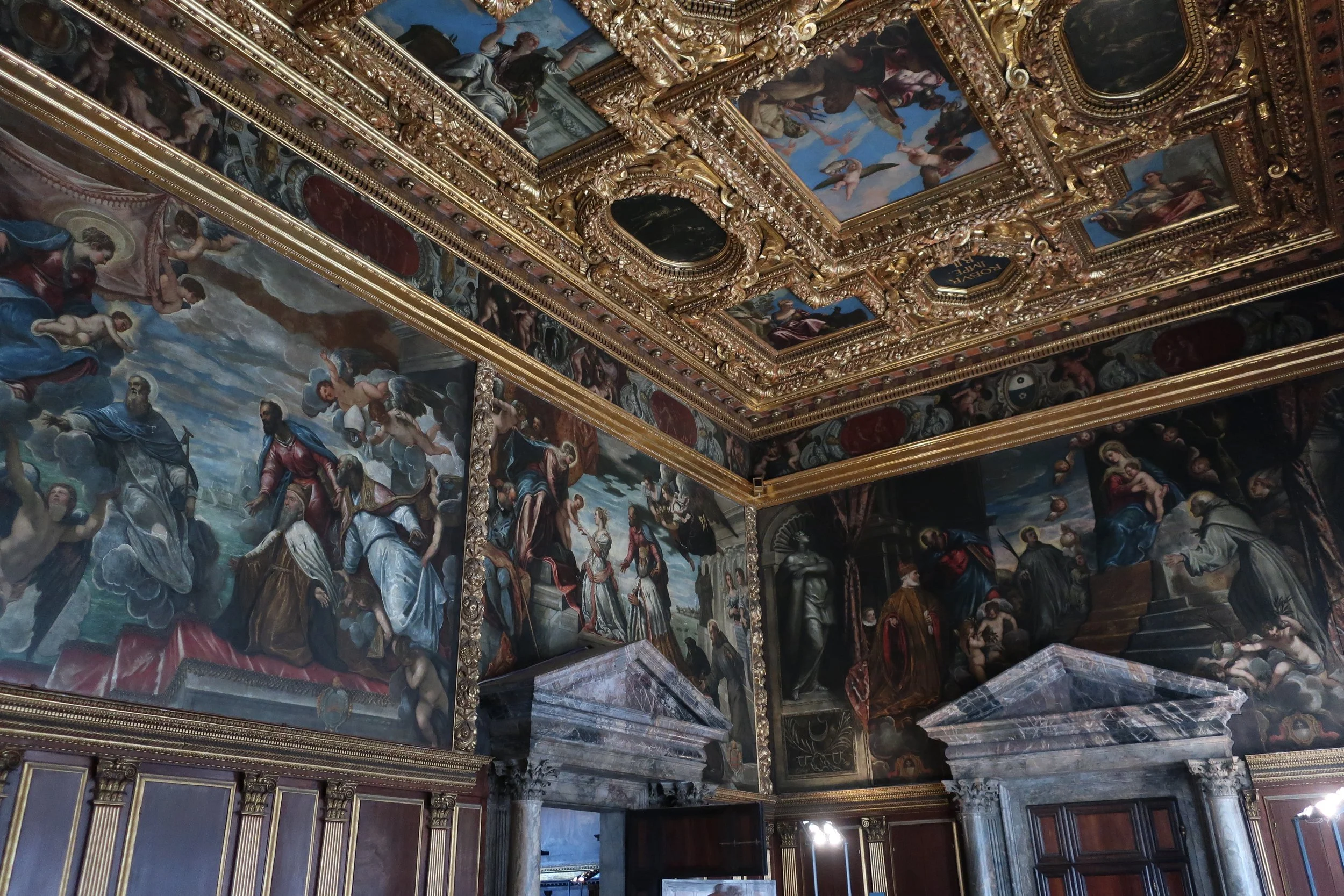  Venice 2023--Inside the Doge's Palace.  Collegiate Rooms Side Room 