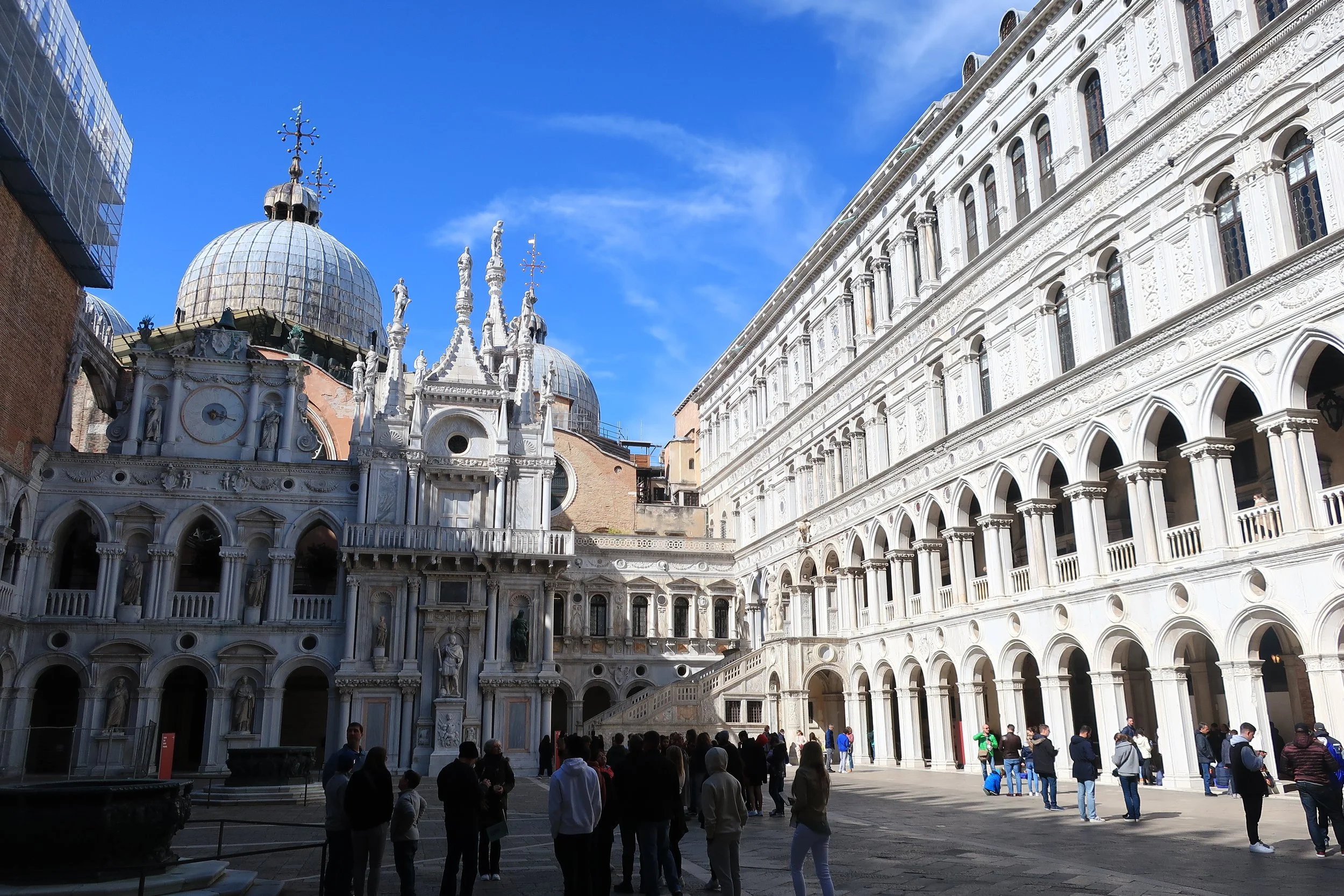  Venice 2023--Inside the Doge's Palace. From the Courtyard with the large staircase 