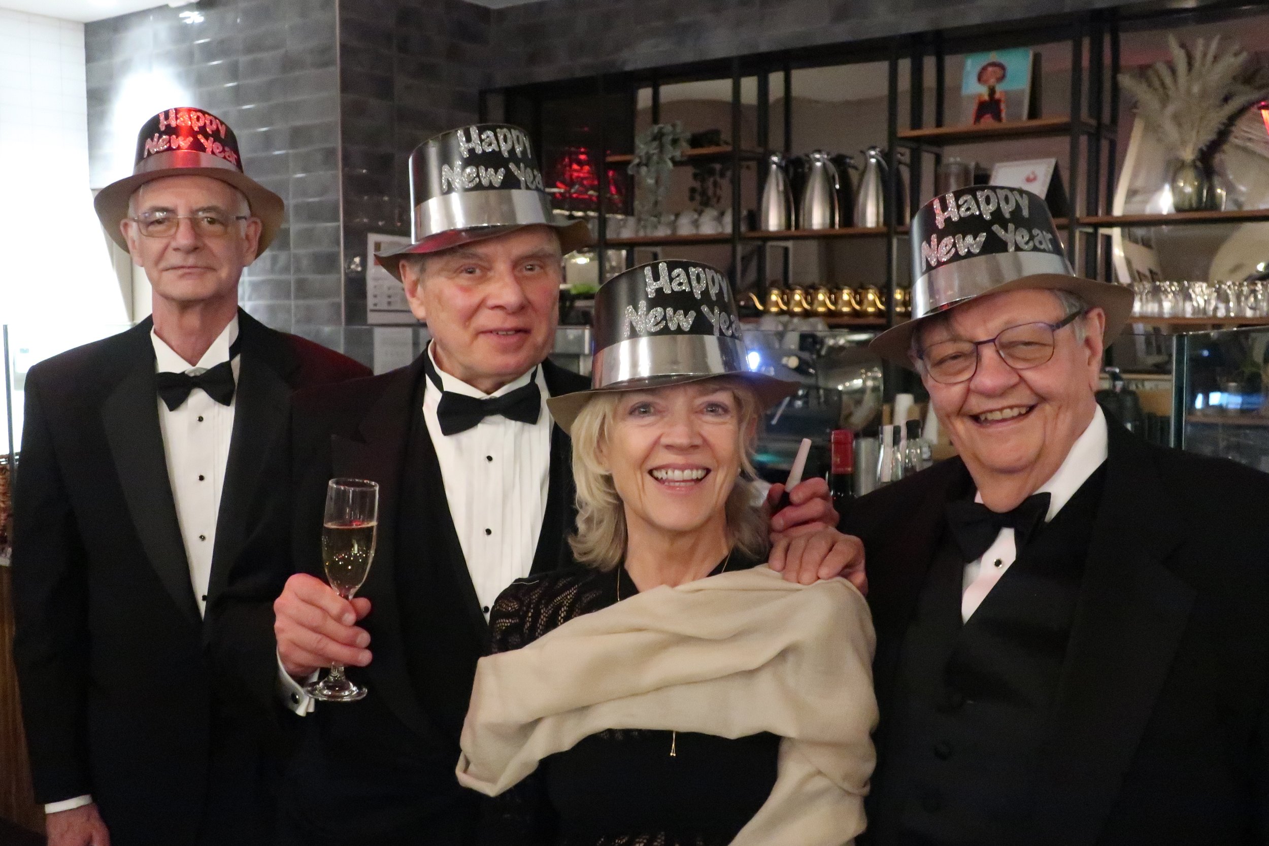  DC--Paraiso--New Year's Eve 2024--Michael Cantlon, Peter de Gajary, Janet Crowder and Bob Hillman 