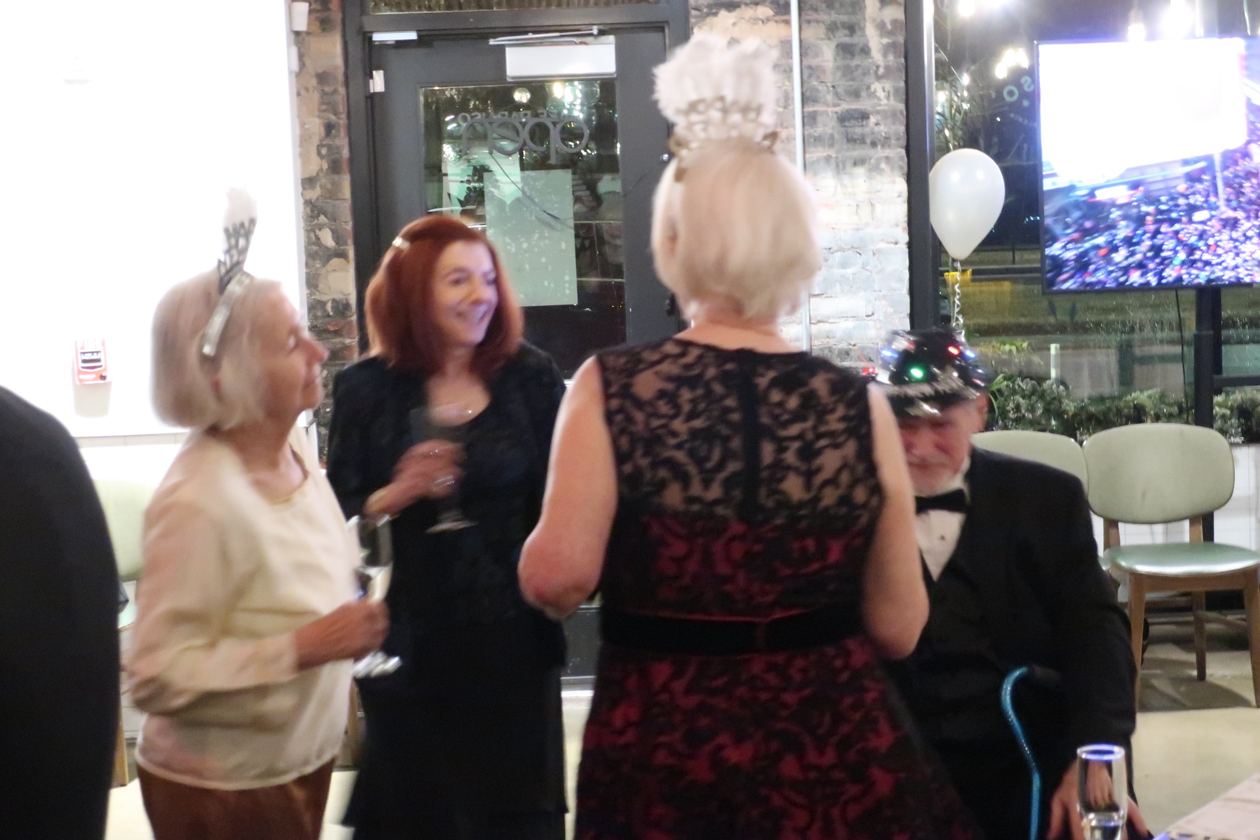  DC--Paraiso--New Year's Eve 2024--Dancing--Carrol Kindel, Eugena Blythe, Kathryn Greene and Rick Schreiber 