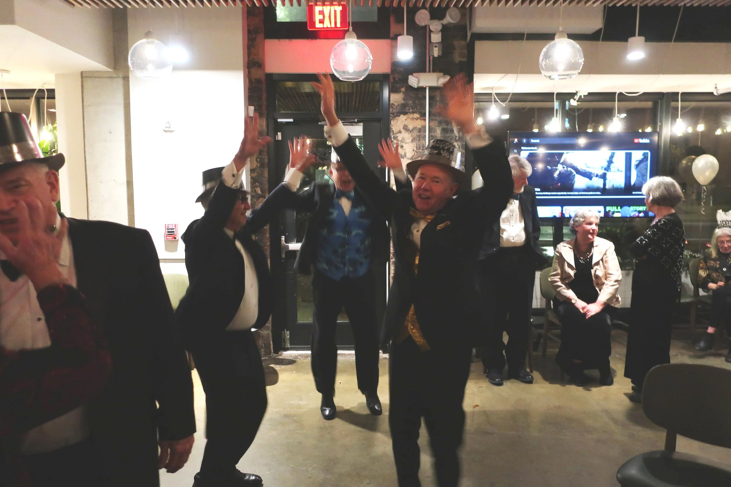 DC--Paraiso--New Year's Eve 2024--Dancing--Enrique Gomez, Keith Havens, Gene Butler (SHOUT!), Bob Bush, Margaret Robersts and Kathy Chamberlain 