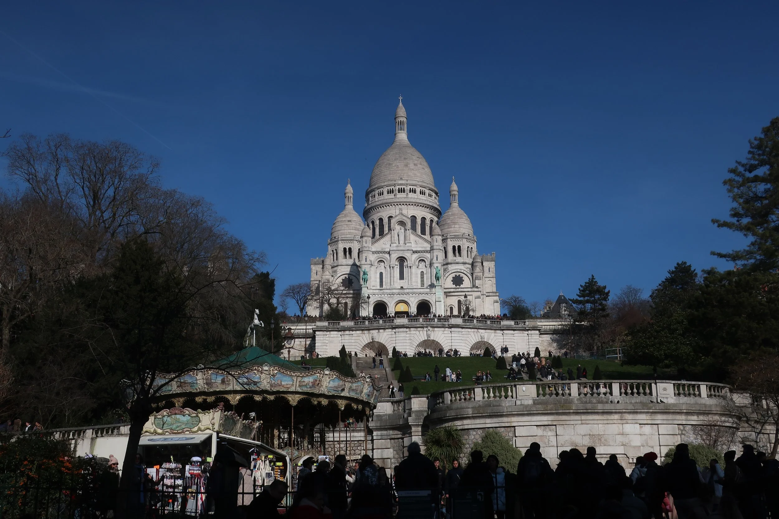  Paris--Spring 2025--Montmartre, approaching Sacre Coeur 