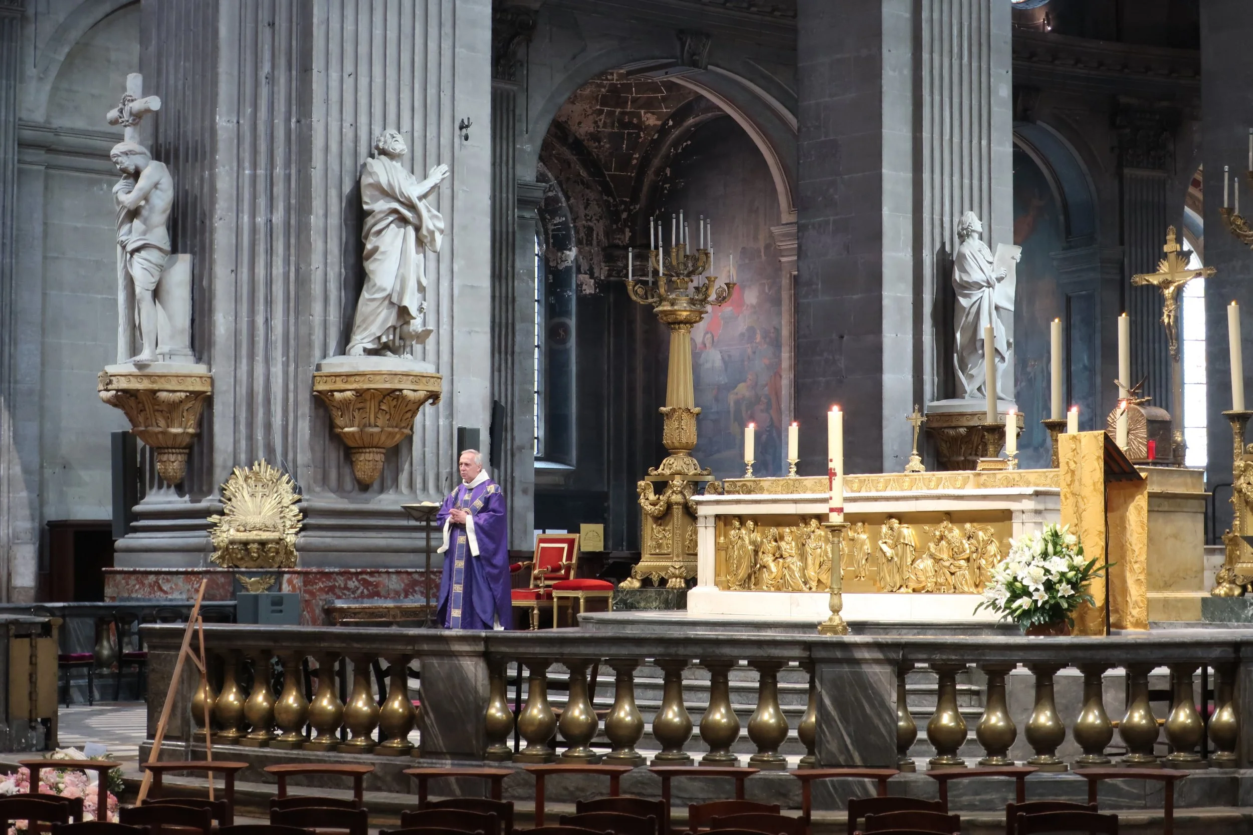  Paris--Spring 2025--The St. Sulpice Church in St. Germain des Pres neighborhood 