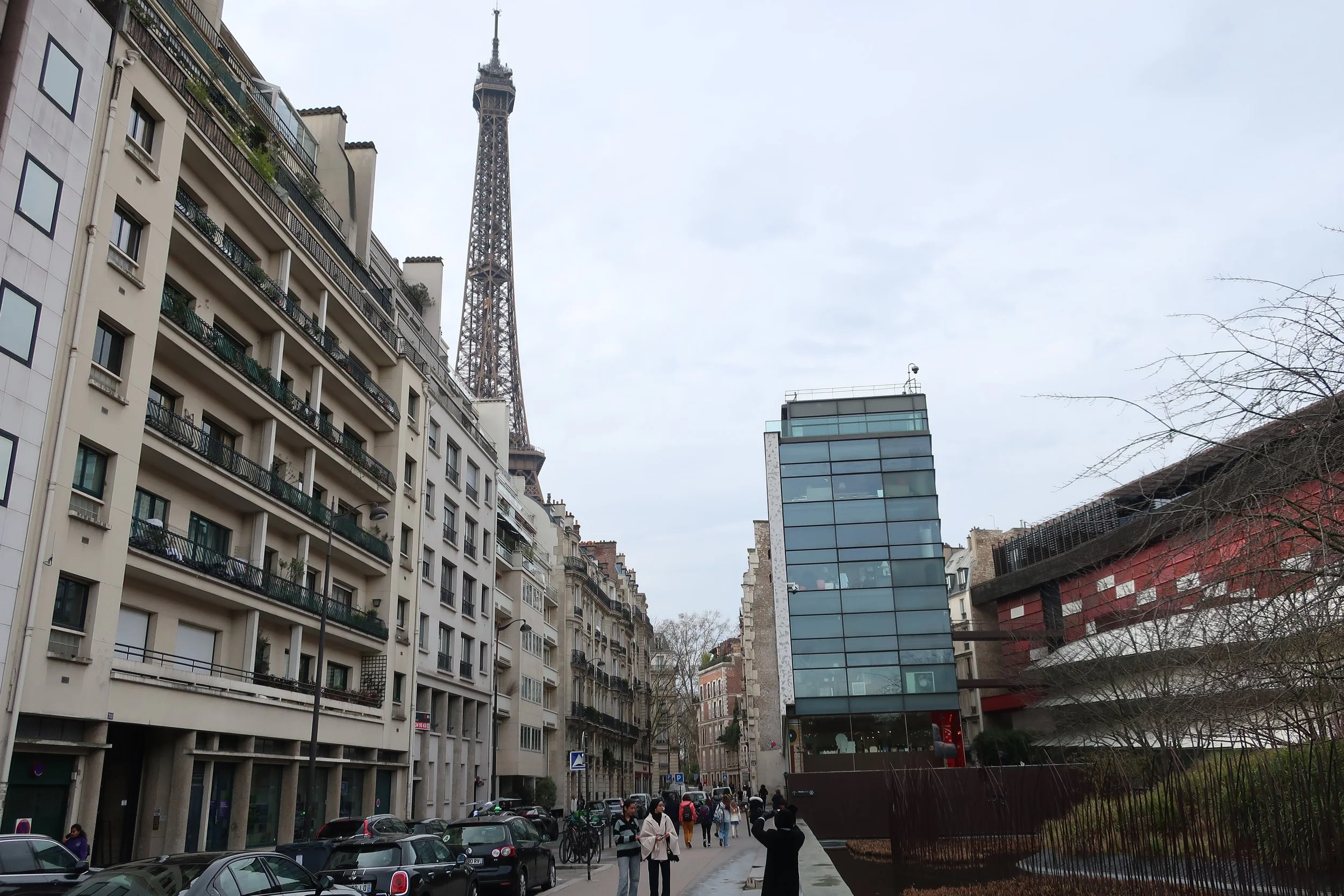  Paris--Eiffel Tower Spring 2025--Approaching near Jacques Chirac Museum 