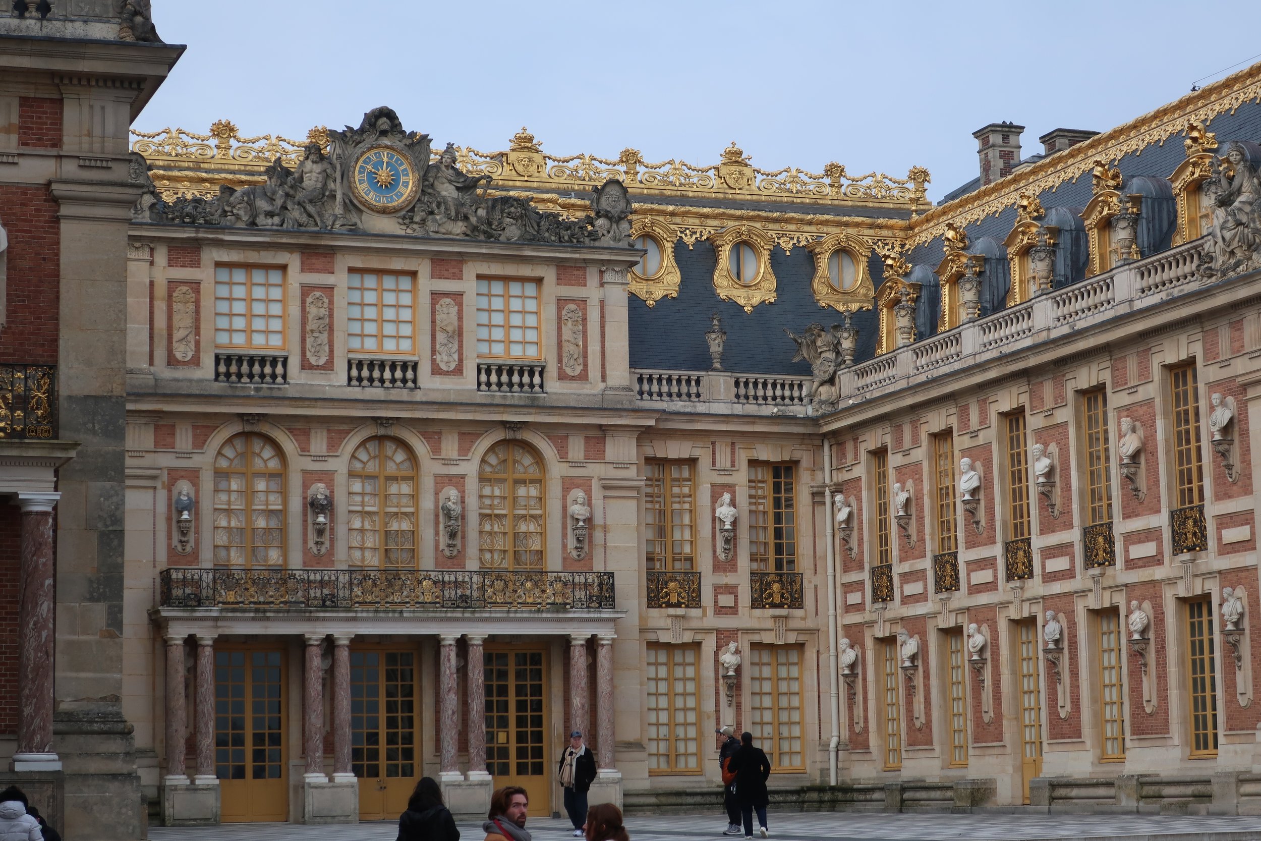  Paris--Spring 2025--Approaching Versailles, courtyard and main entrance 
