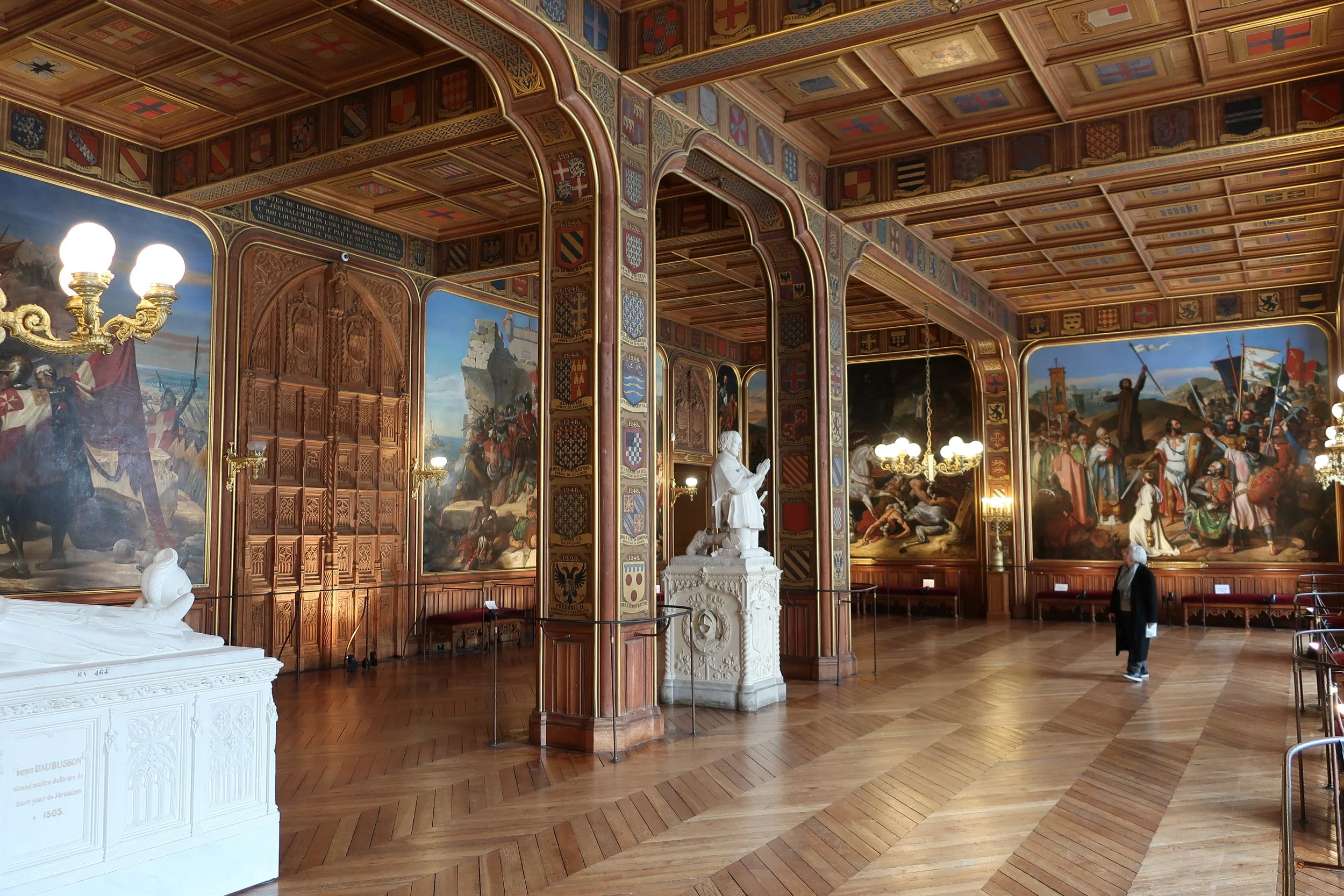  Paris--Spring 2025--Versailles,Crusades Hall with carved doors from the Crusades (1521) 