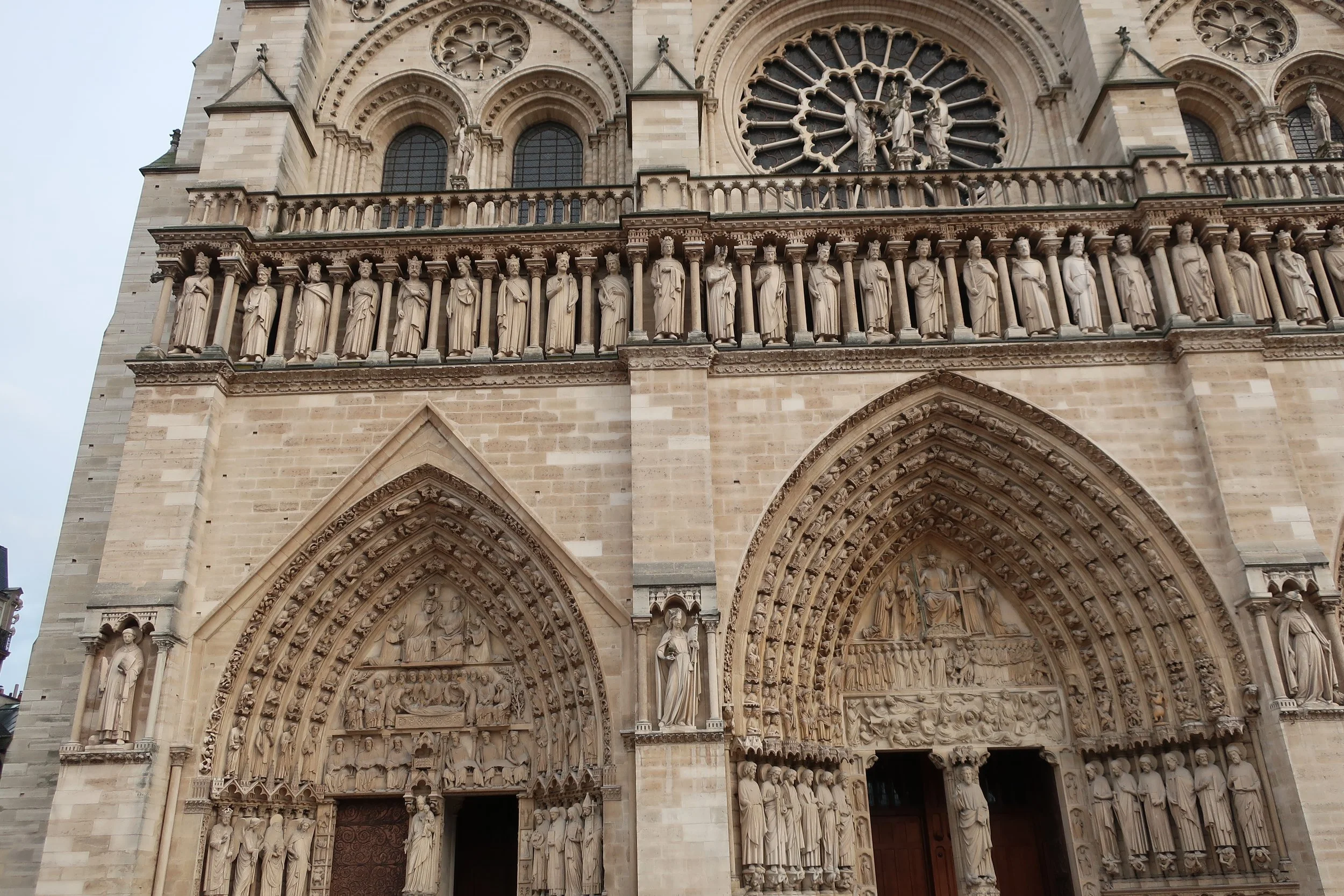  Paris--Spring 2025--Notre Dame front entrances 