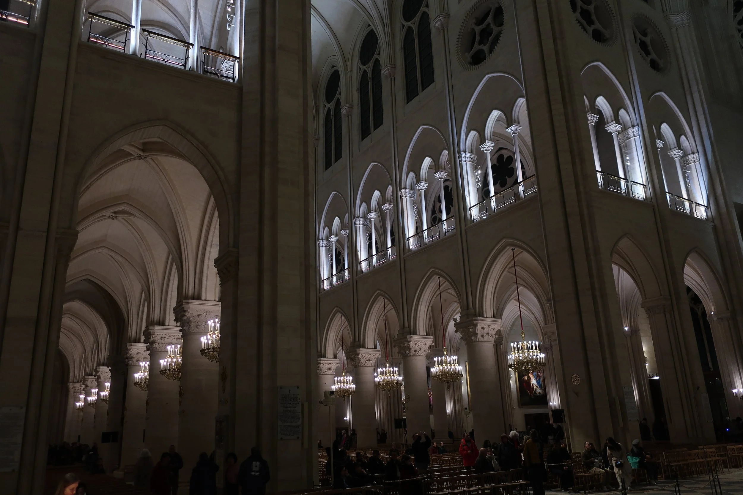 Paris--Spring 2025--Notre Dame The side of the Nave 