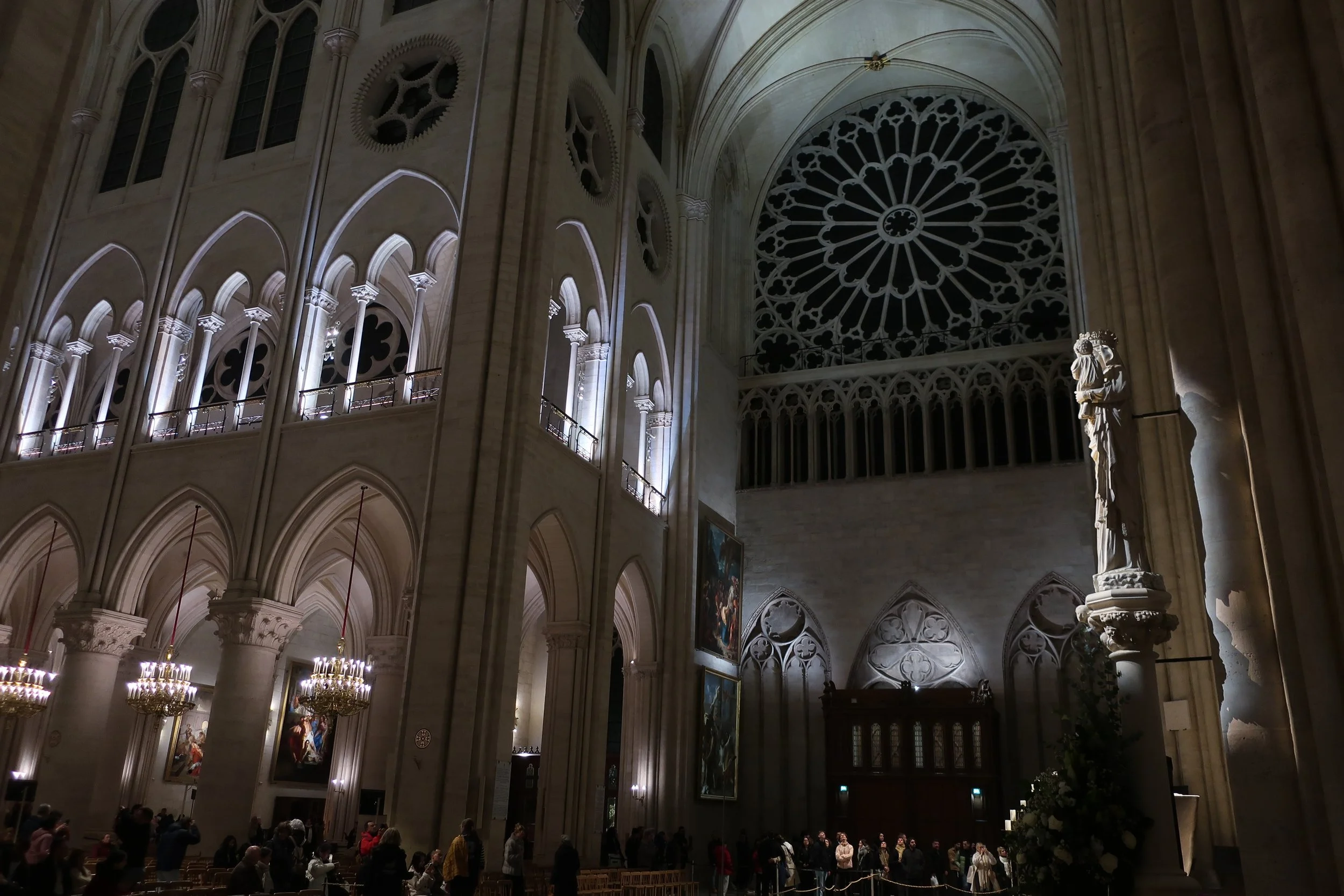  Paris--Spring 2025--Notre Dame The side of the Nave, Transcept 