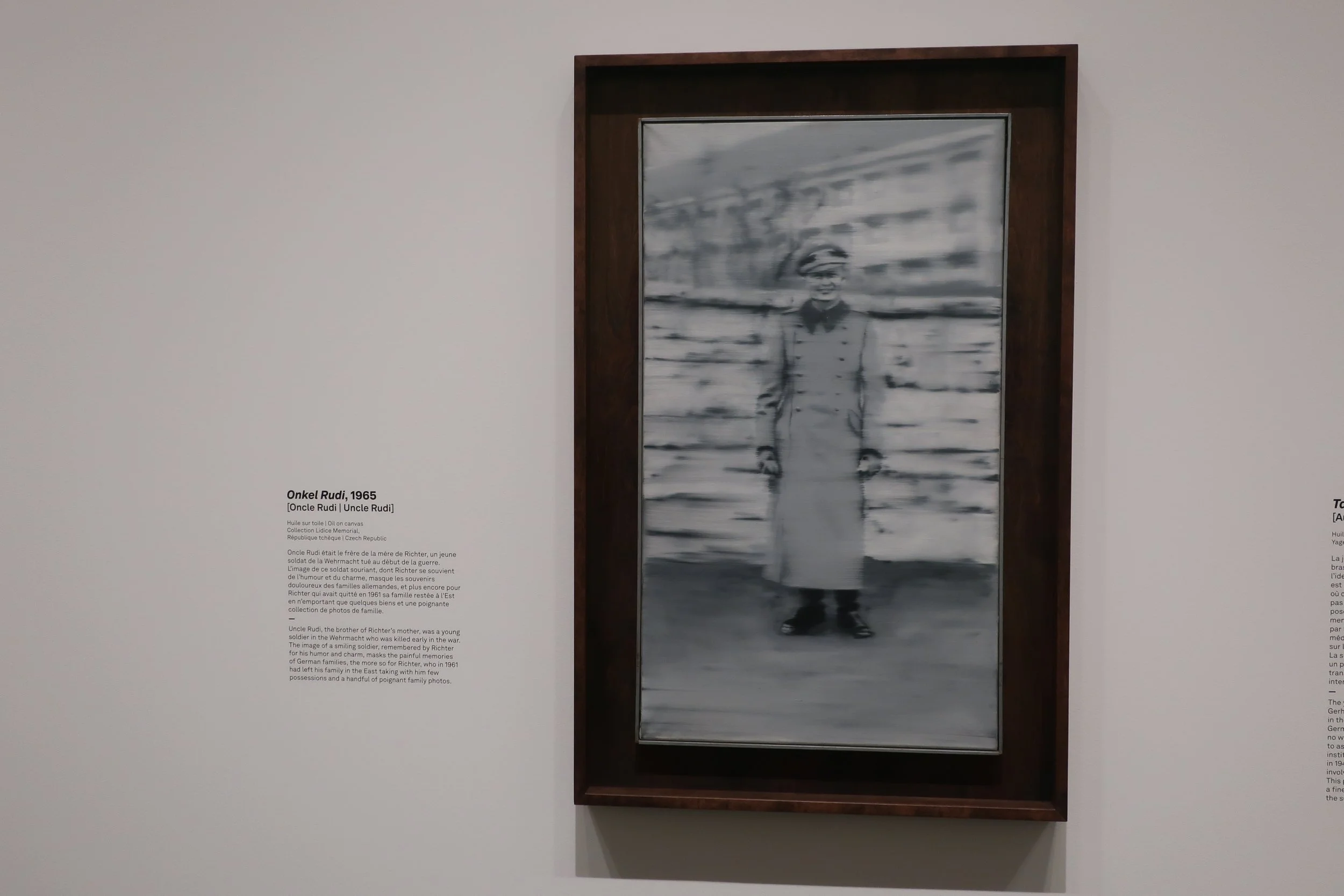  France 2026--Paris--Louis Vuitton Fondation--Gerhard Richter Retrospective--Paintings--He was known for painting from photos and illustrations and often making blurry paintings.  Check focus by looking at the Titles in the photo. 