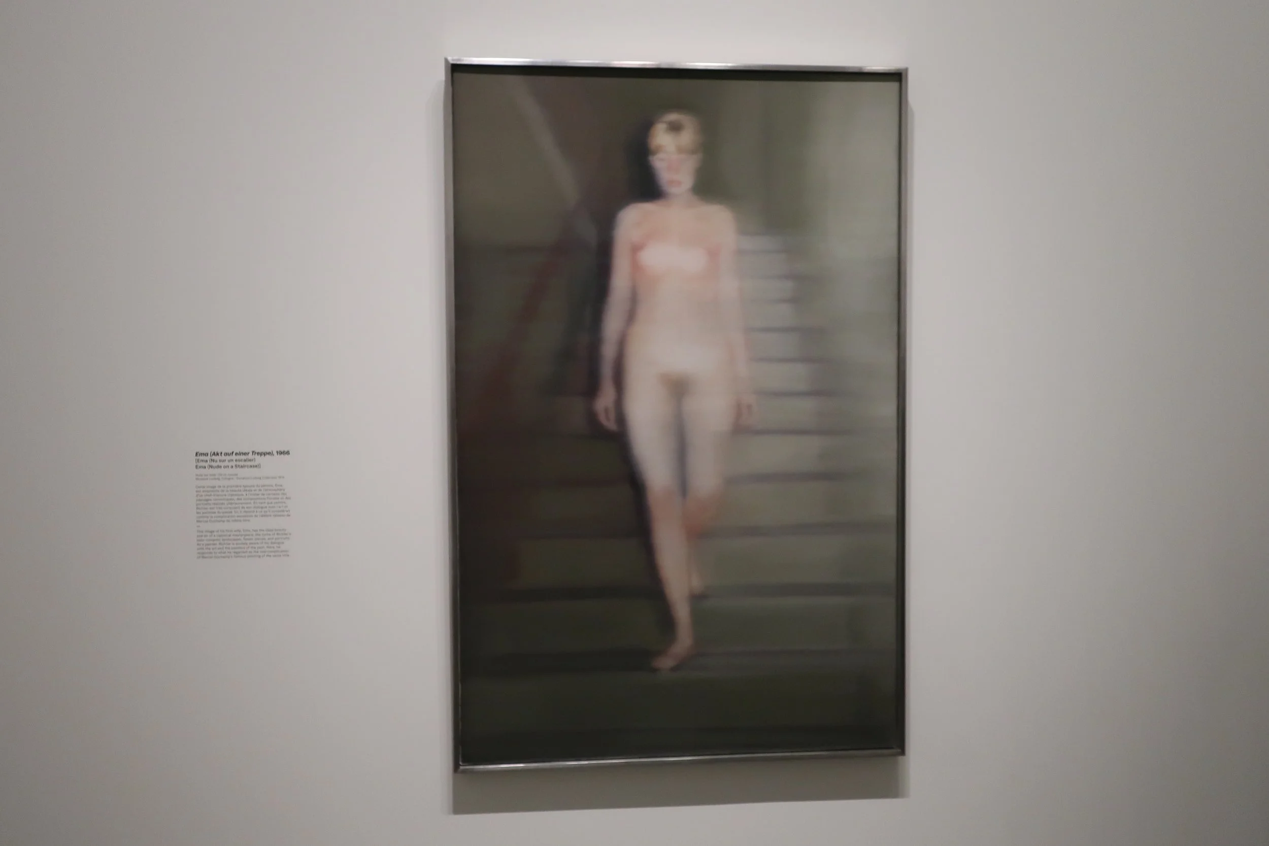  France 2026--Paris--Louis Vuitton Fondation--Gerhard Richter Retrospective--Paintings--He was known for painting from photos and illustrations and often making blurry paintings.  Check focus by looking at the Titles in the photo. 