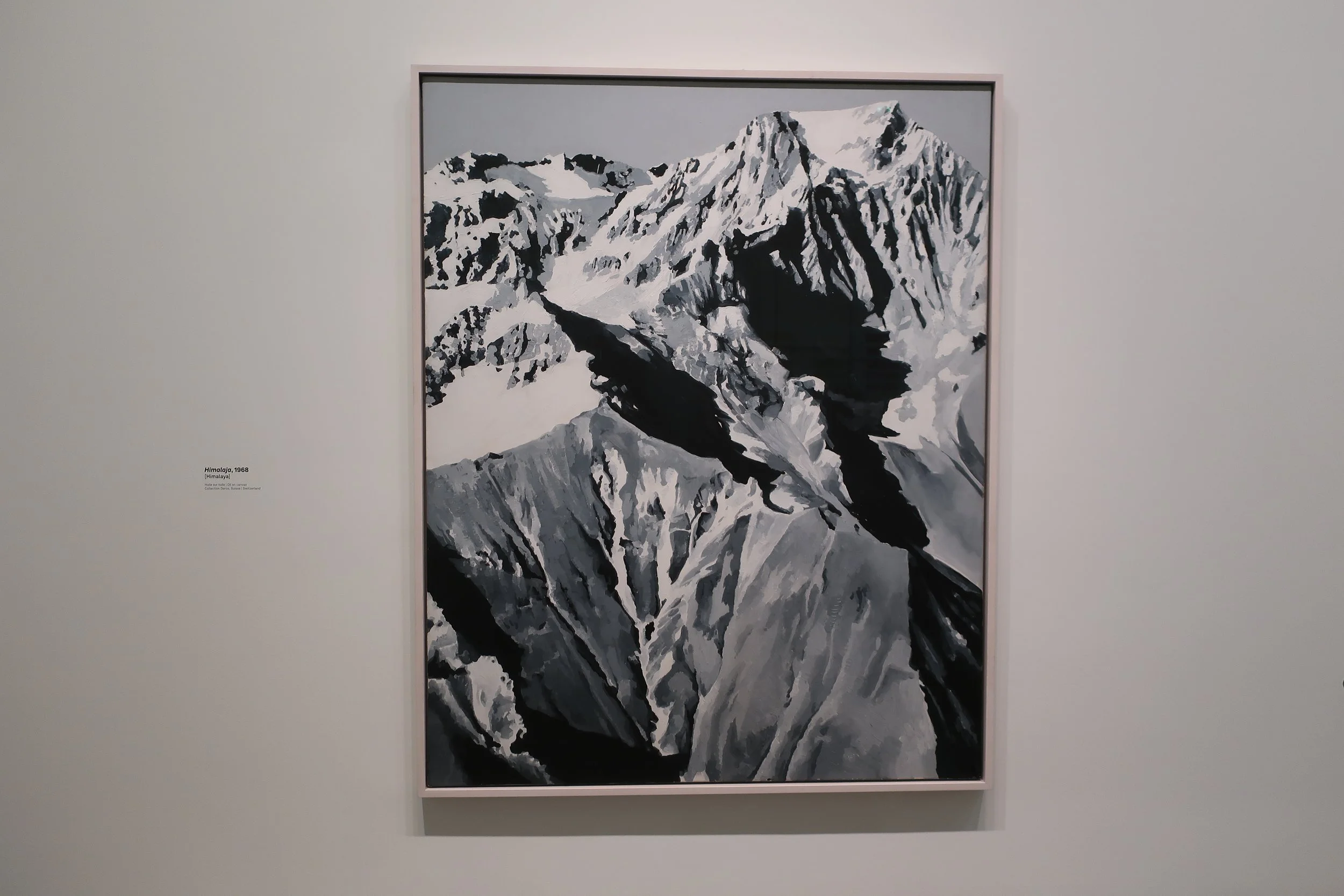  France 2026--Paris--Louis Vuitton Fondation--Gerhard Richter Retrospective--Paintings--He was known for painting from photos and illustrations and often making blurry paintings.  Check focus by looking at the Titles in the photo. 