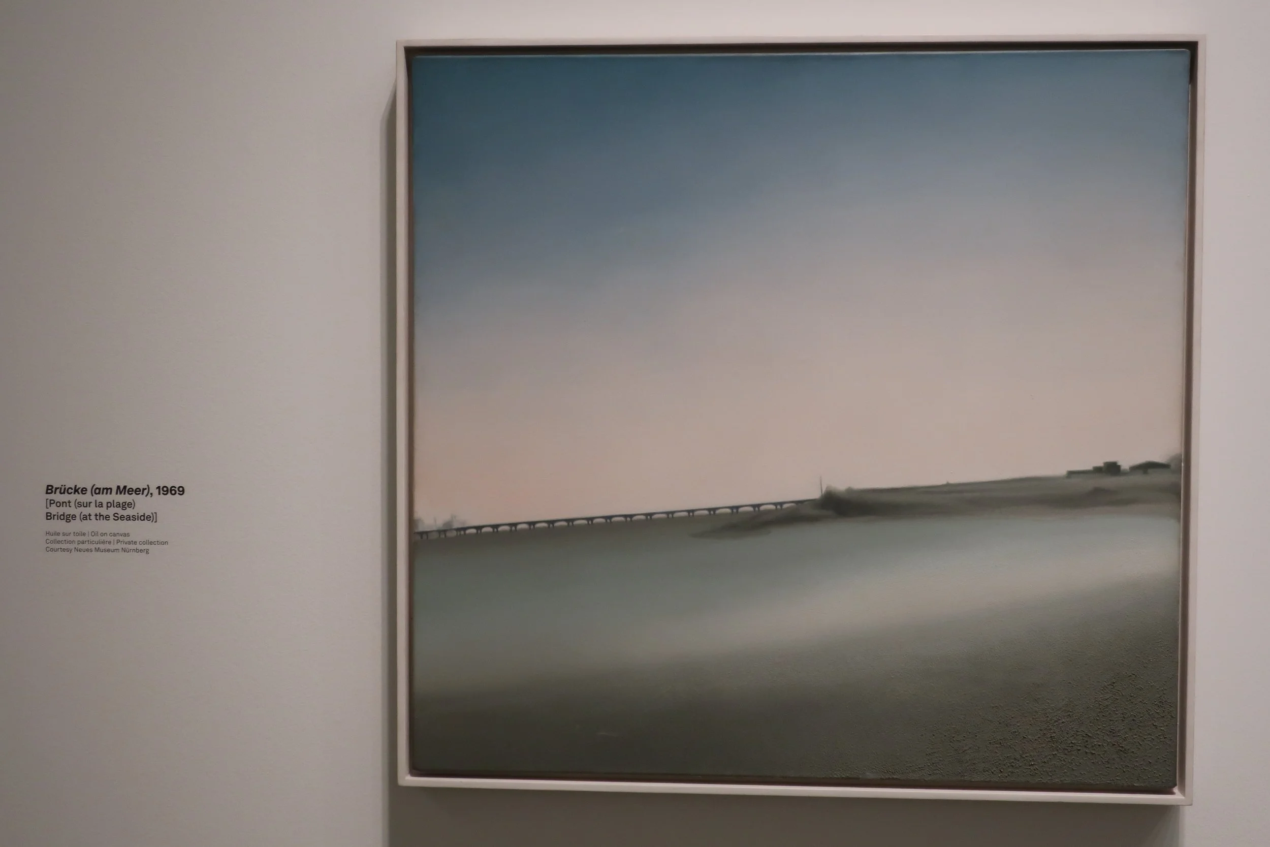  France 2026--Paris--Louis Vuitton Fondation--Gerhard Richter Retrospective--Paintings--He was known for painting from photos and illustrations and often making blurry paintings.  Check focus by looking at the Titles in the photo. 