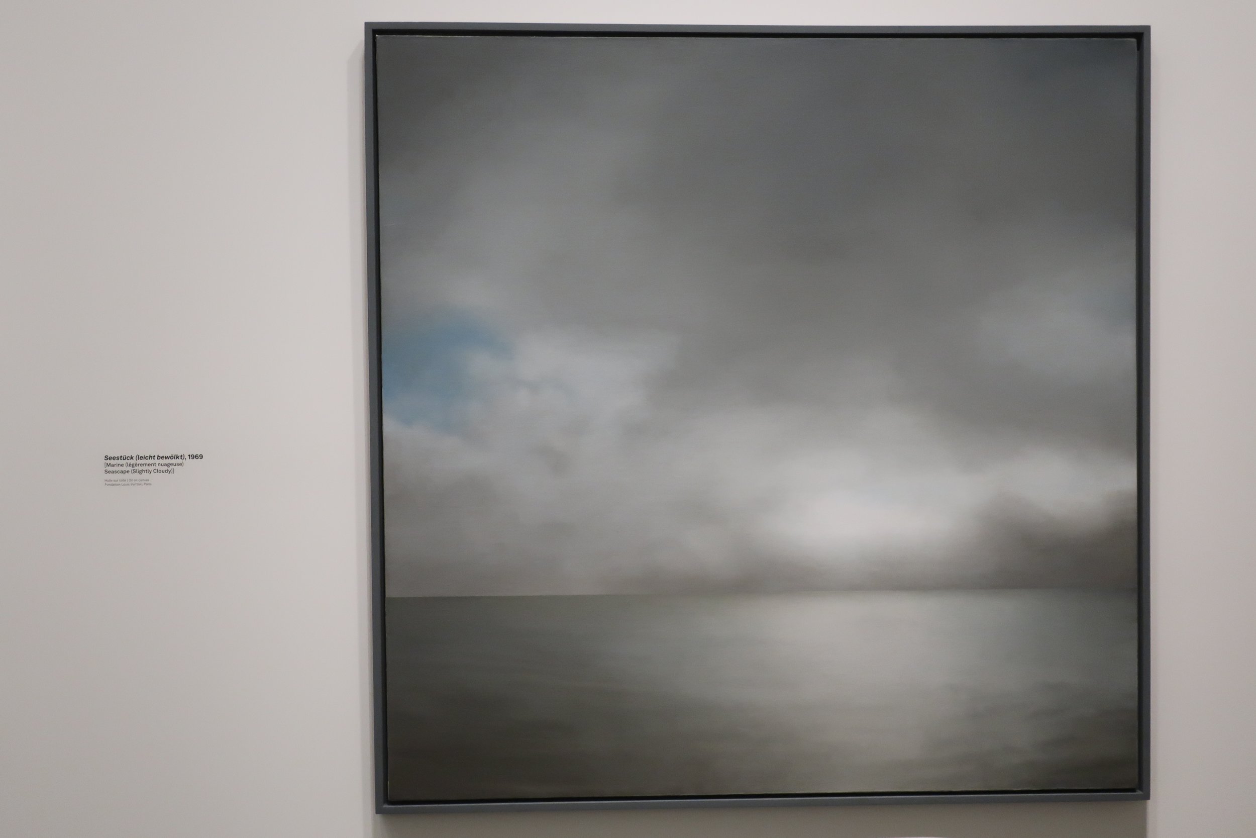  France 2026--Paris--Louis Vuitton Fondation--Gerhard Richter Retrospective--Paintings--He was known for painting from photos and illustrations and often making blurry paintings.  Check focus by looking at the Titles in the photo. 