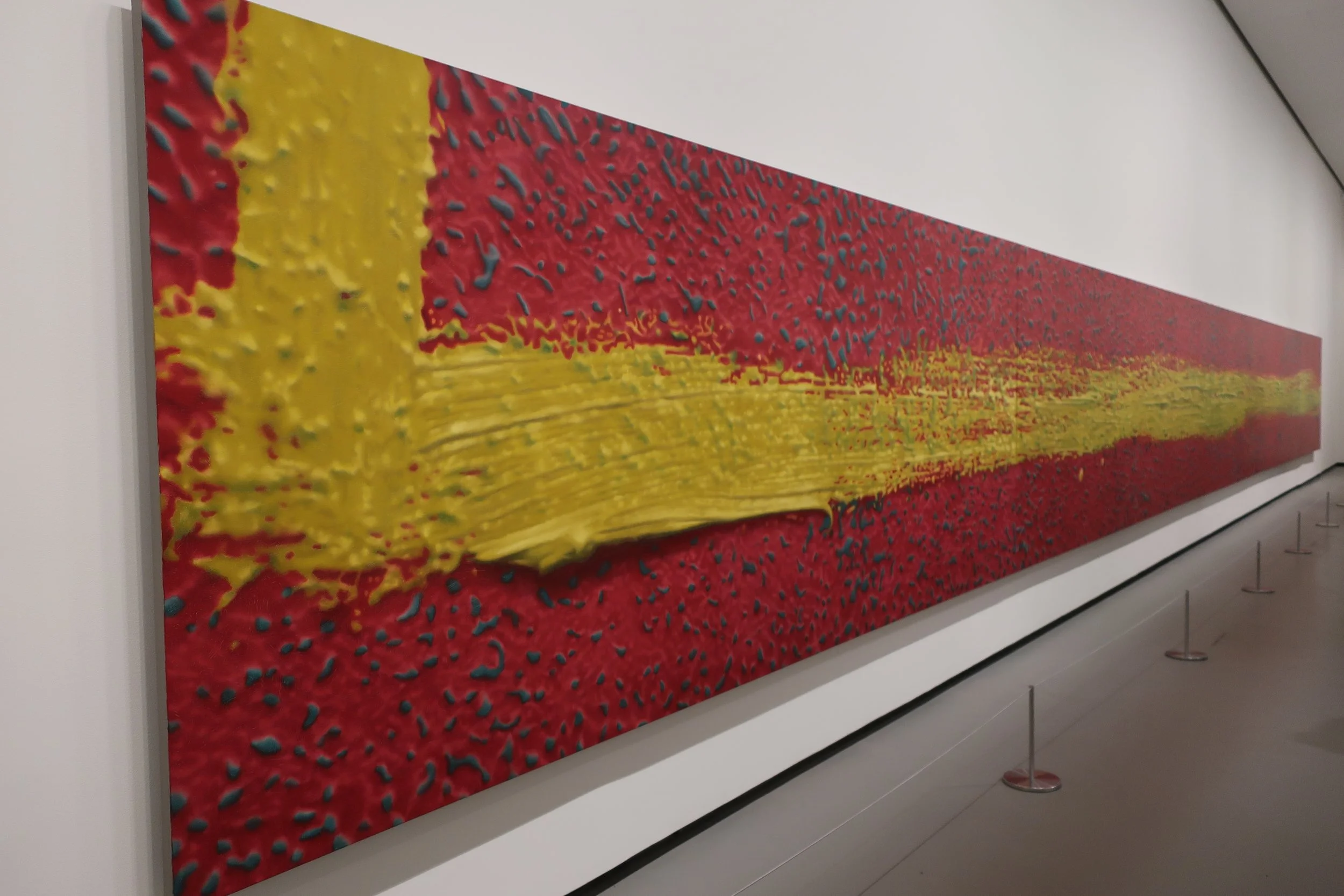  France 2026--Paris--Louis Vuitton Fondation--Gerhard Richter Retrospective--Paintings--He was known for painting from photos and illustrations and often making blurry paintings.  Check focus by looking at the Titles in the photo 