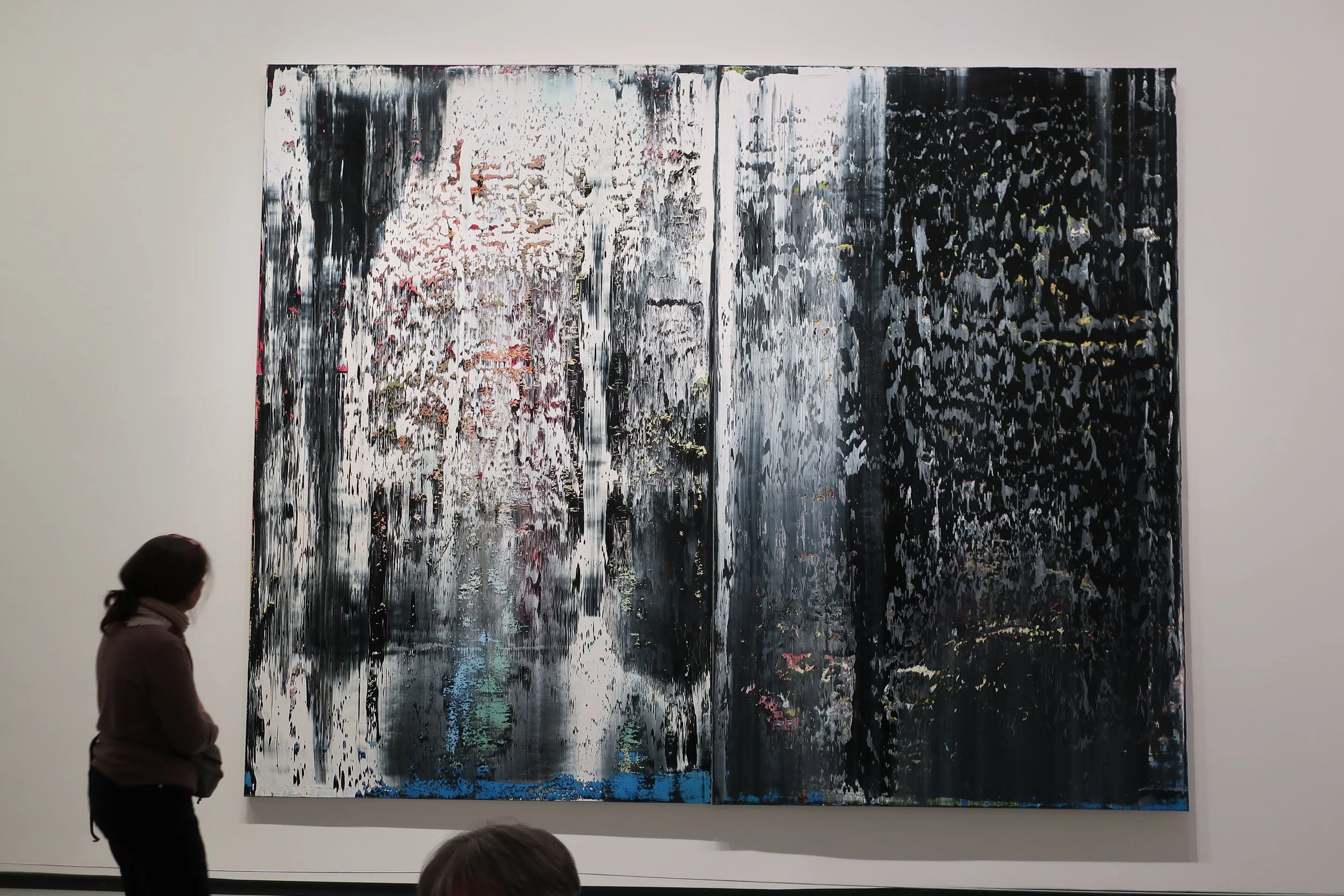  France 2026--Paris--Louis Vuitton Fondation--Gerhard Richter Retrospective--Paintings--He was known for painting from photos and illustrations and often making blurry paintings. Abstract style 