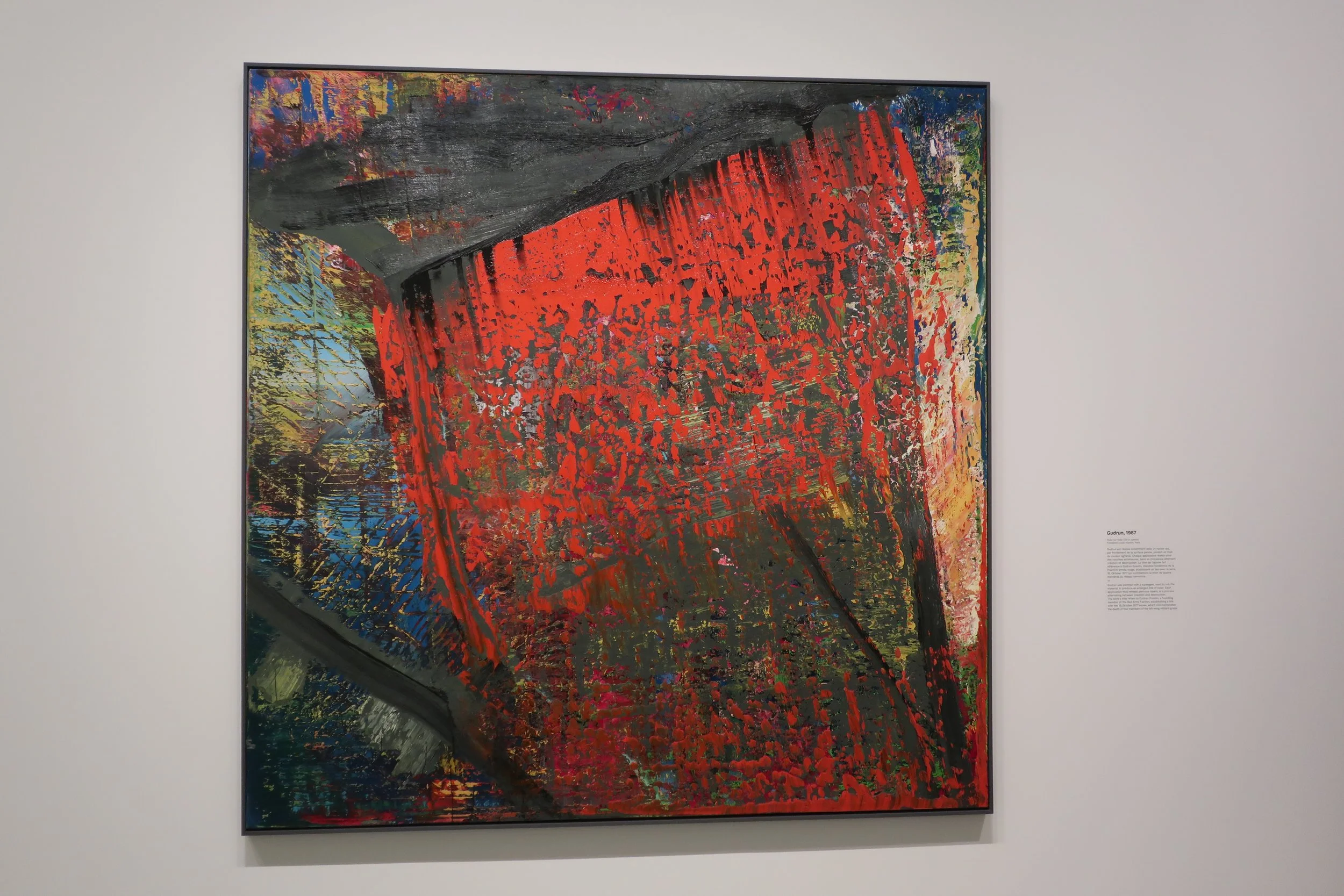  France 2026--Paris--Louis Vuitton Fondation--Gerhard Richter Retrospective--Paintings--He was known for painting from photos and illustrations and often making blurry paintings. Abstract style 