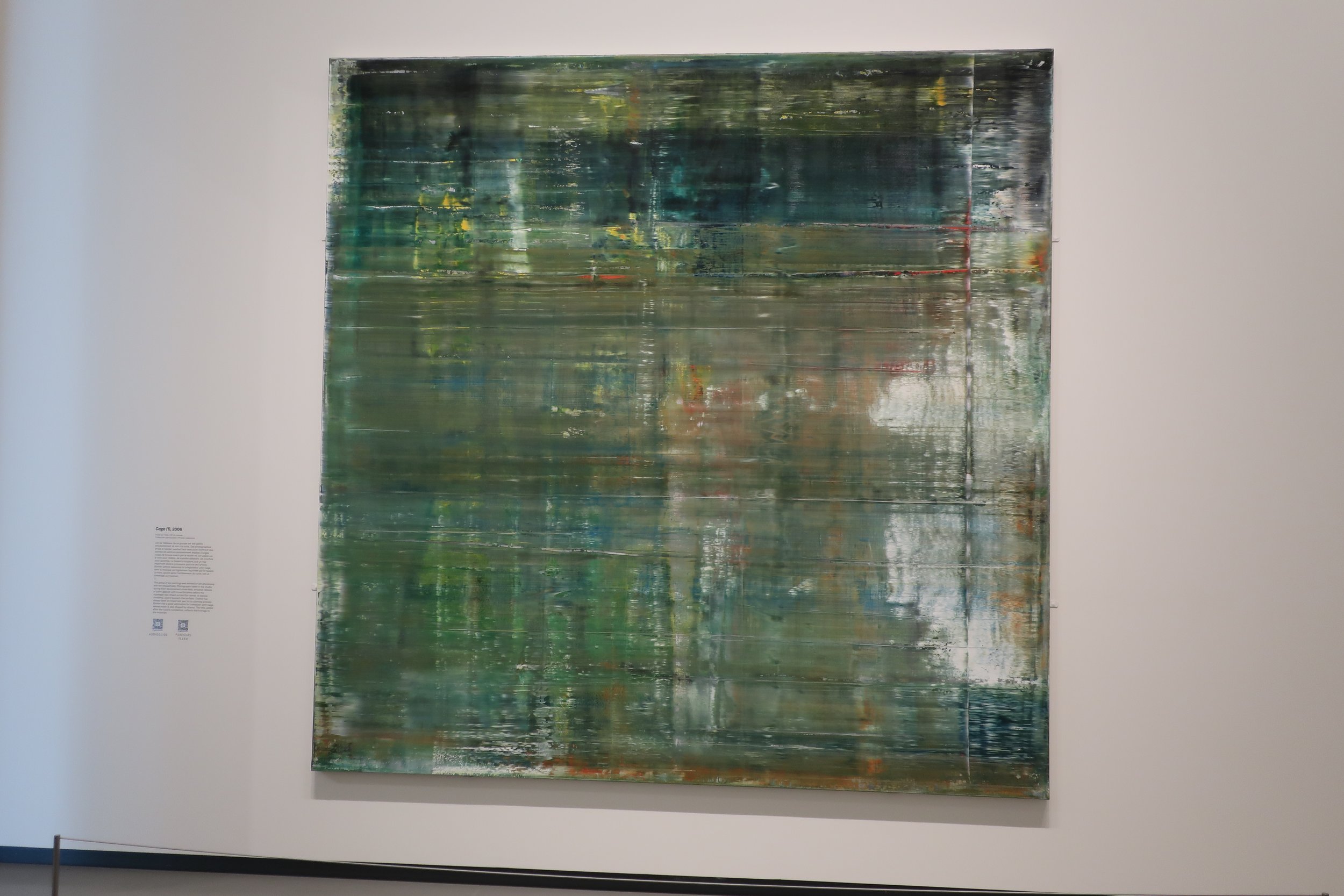  France 2026--Paris--Louis Vuitton Fondation--Gerhard Richter Retrospective--Paintings--He was known for painting from photos and illustrations and often making blurry paintings. Abstract style. 