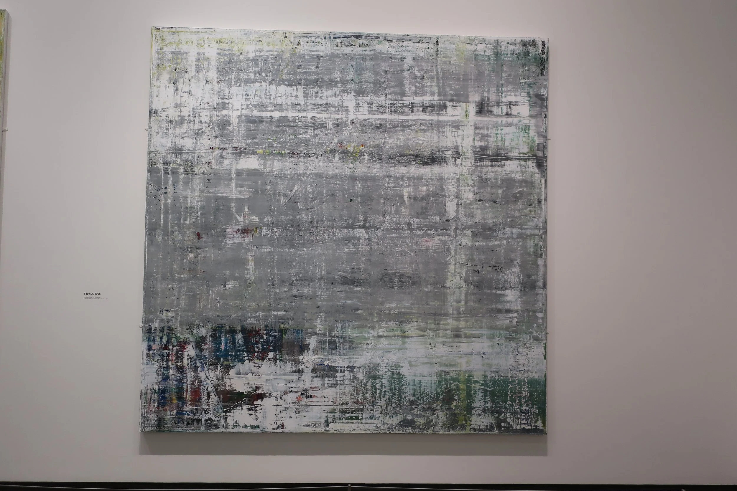  France 2026--Paris--Louis Vuitton Fondation--Gerhard Richter Retrospective--Paintings--He was known for painting from photos and illustrations and often making blurry paintings. Abstract style. 