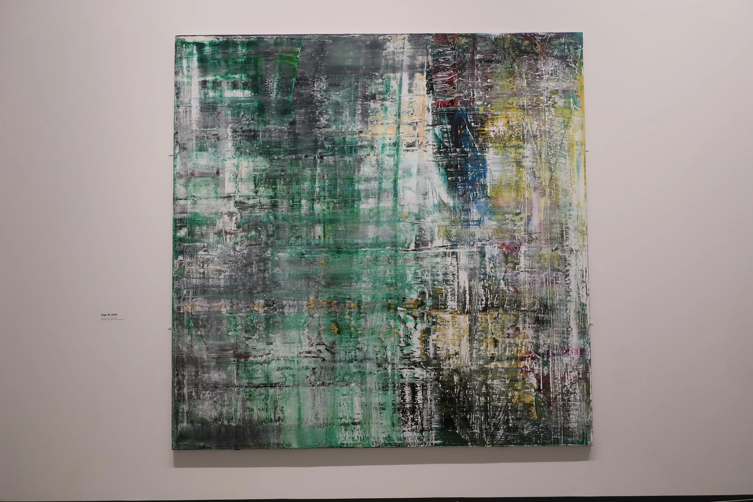  France 2026--Paris--Louis Vuitton Fondation--Gerhard Richter Retrospective--Paintings--He was known for painting from photos and illustrations and often making blurry paintings. Abstract style. 