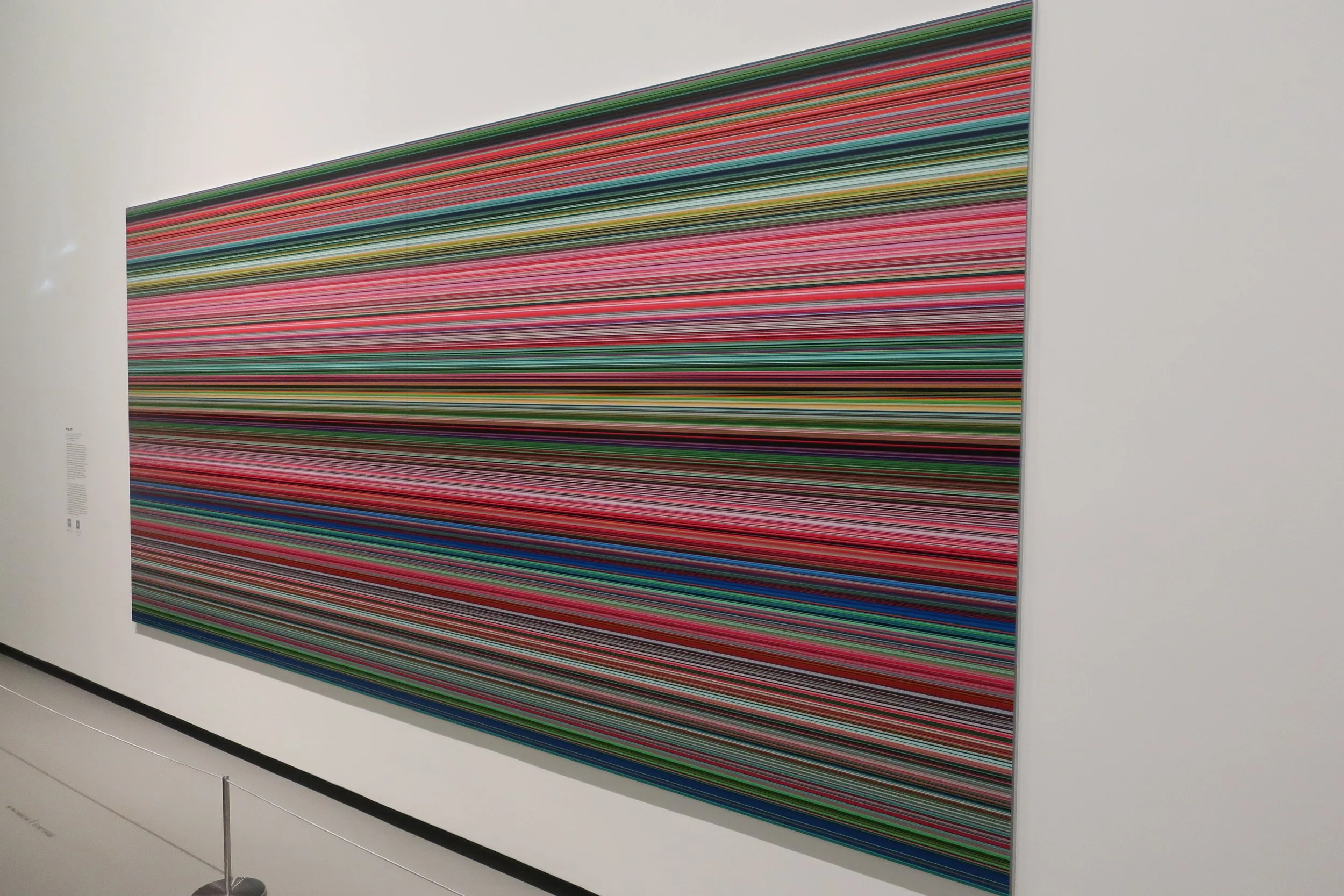  France 2026--Paris--Louis Vuitton Fondation--Gerhard Richter Retrospective--Paintings--He was known for painting from photos and illustrations and often making blurry paintings. Part of later experimental paintings with computer 