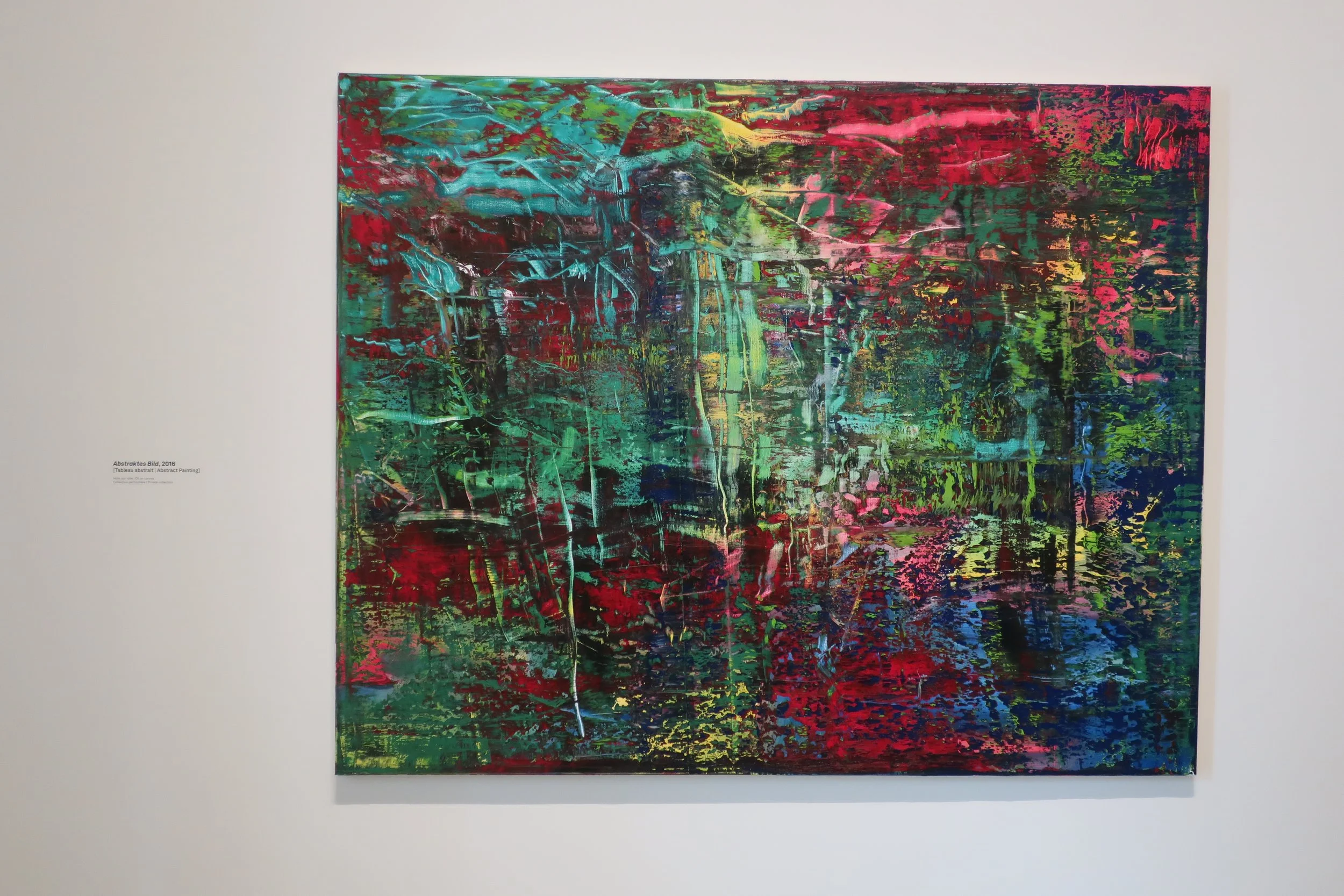  France 2026--Paris--Louis Vuitton Fondation--Gerhard Richter Retrospective--Paintings--He was known for painting from photos and illustrations and often making blurry paintings.  Abstract style 