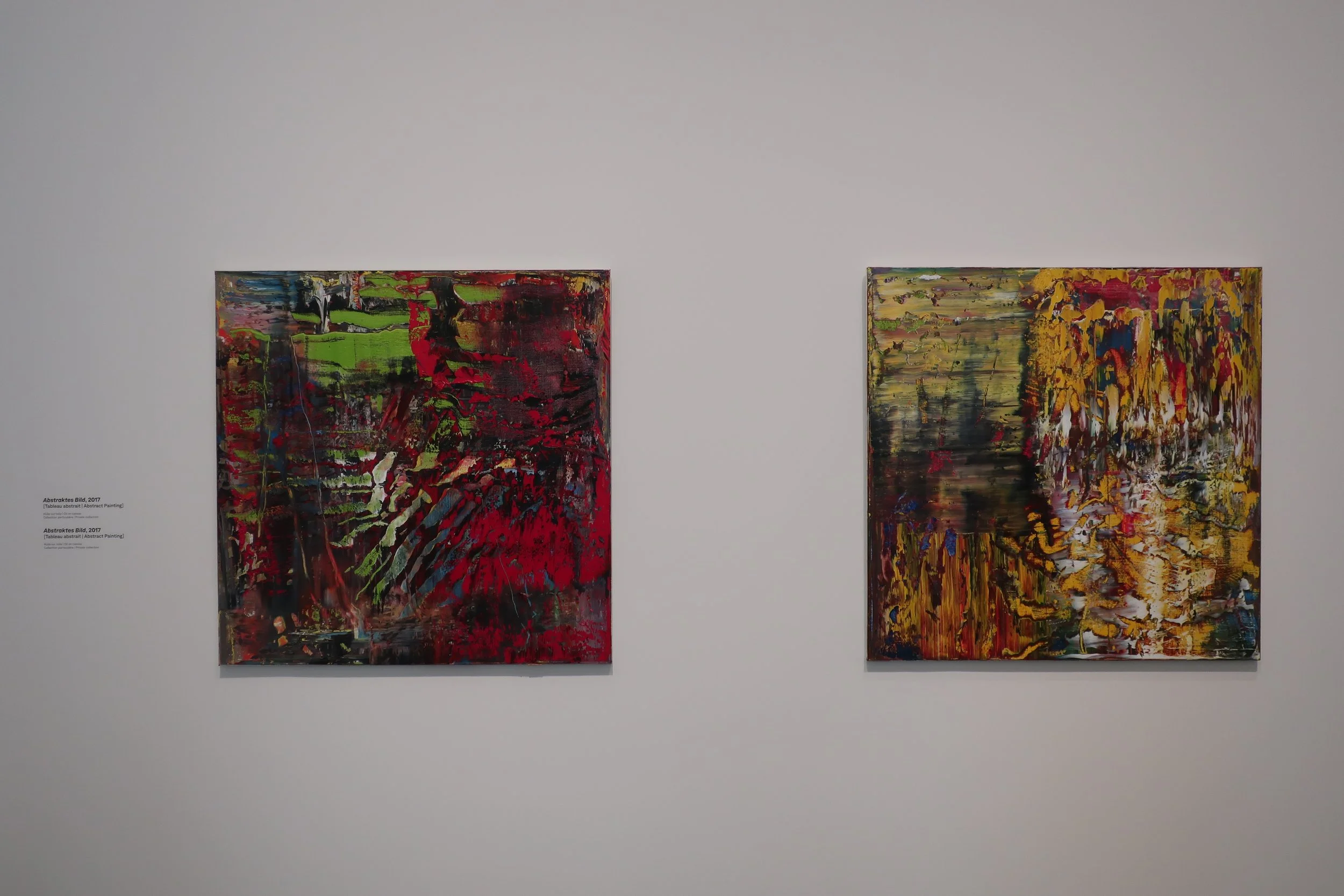  France 2026--Paris--Louis Vuitton Fondation--Gerhard Richter Retrospective--Paintings--He was known for painting from photos and illustrations and often making blurry paintings.  Abstract style 