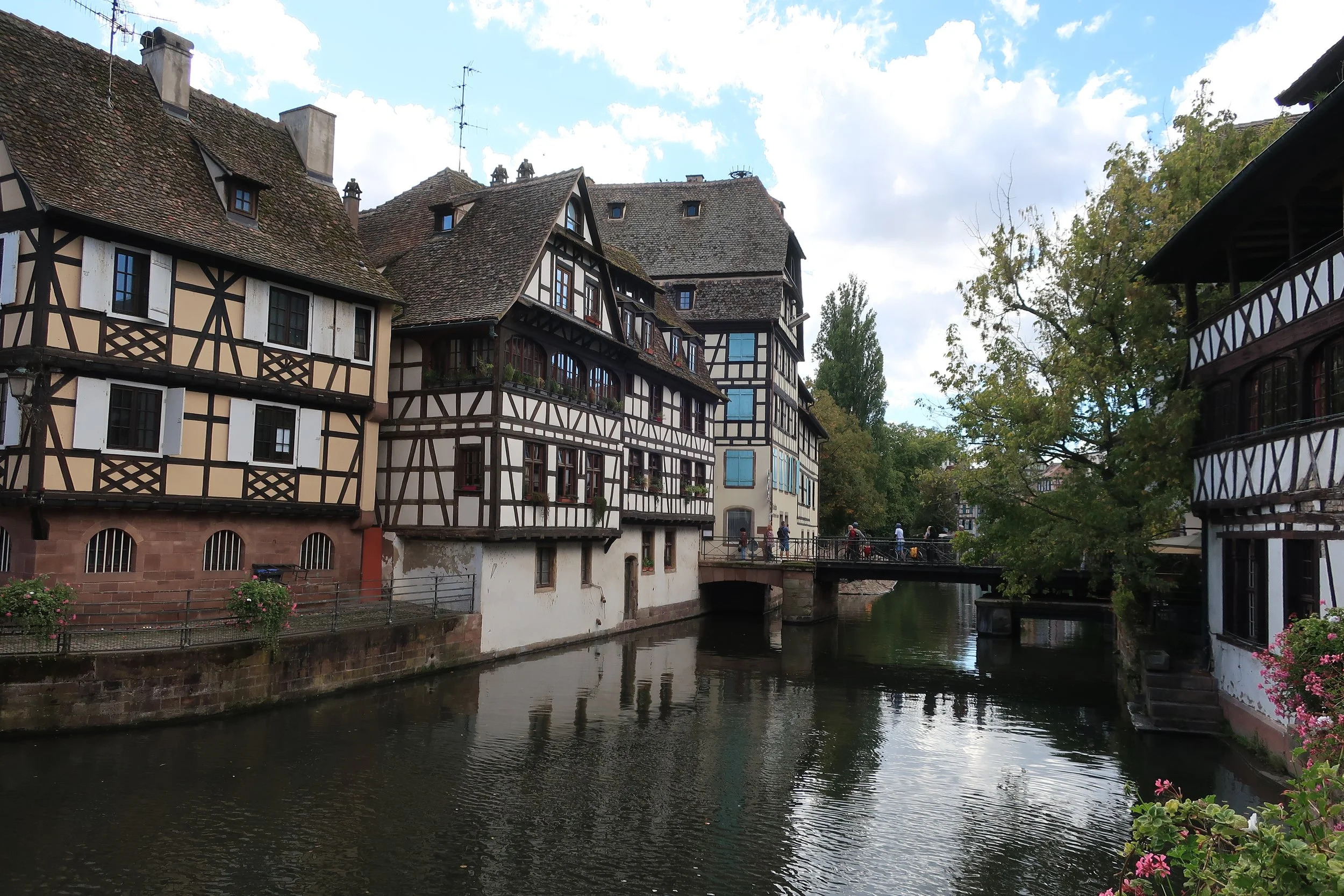  France--Strasbourg 2025--Petite France neighborhood of Strasbourg, with half timbered buildings 