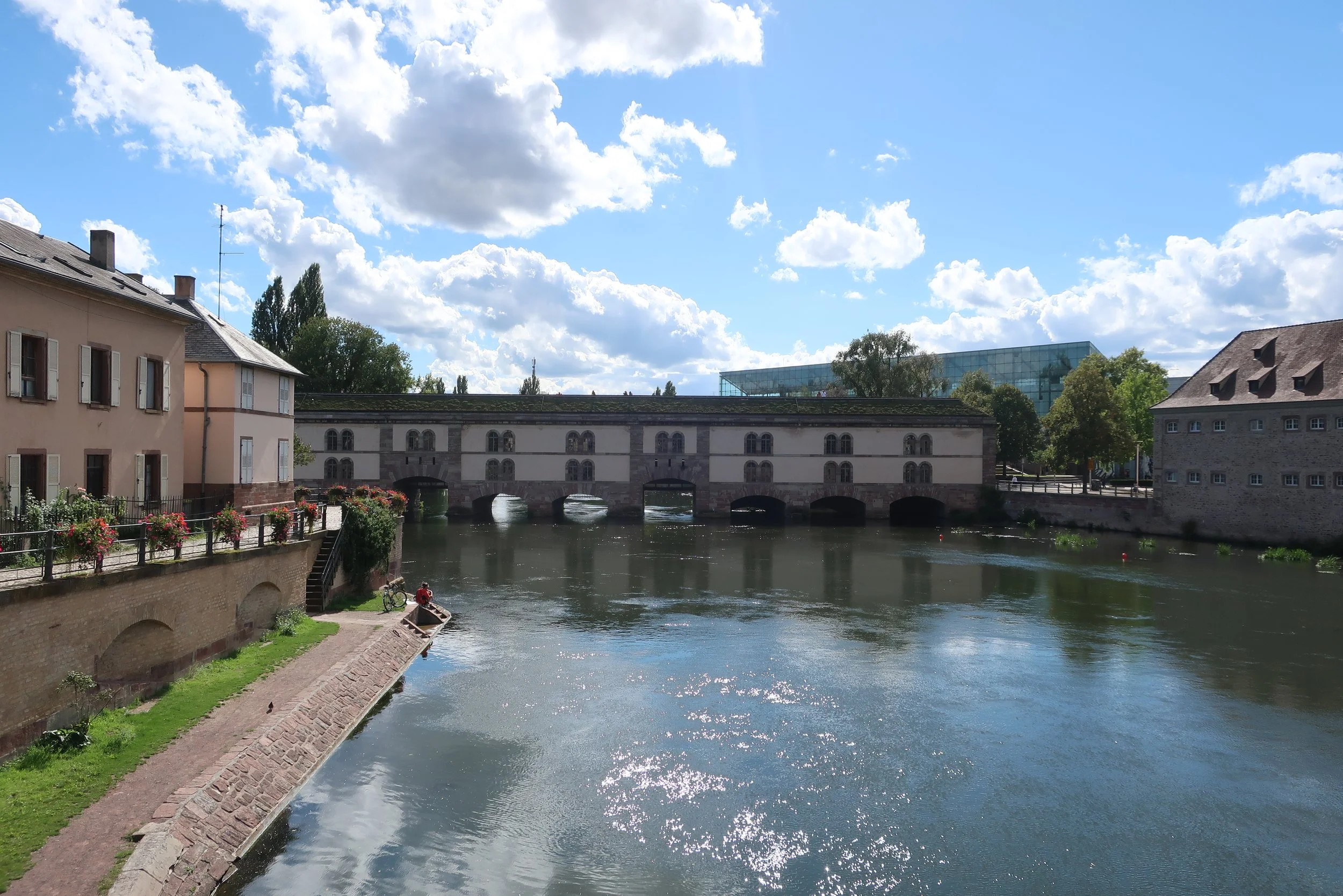  France--Strasbourg 2025--Petite France neighborhood of Strasbourg, with the old Barrage (dam) which controlled the river entrance to the city 
