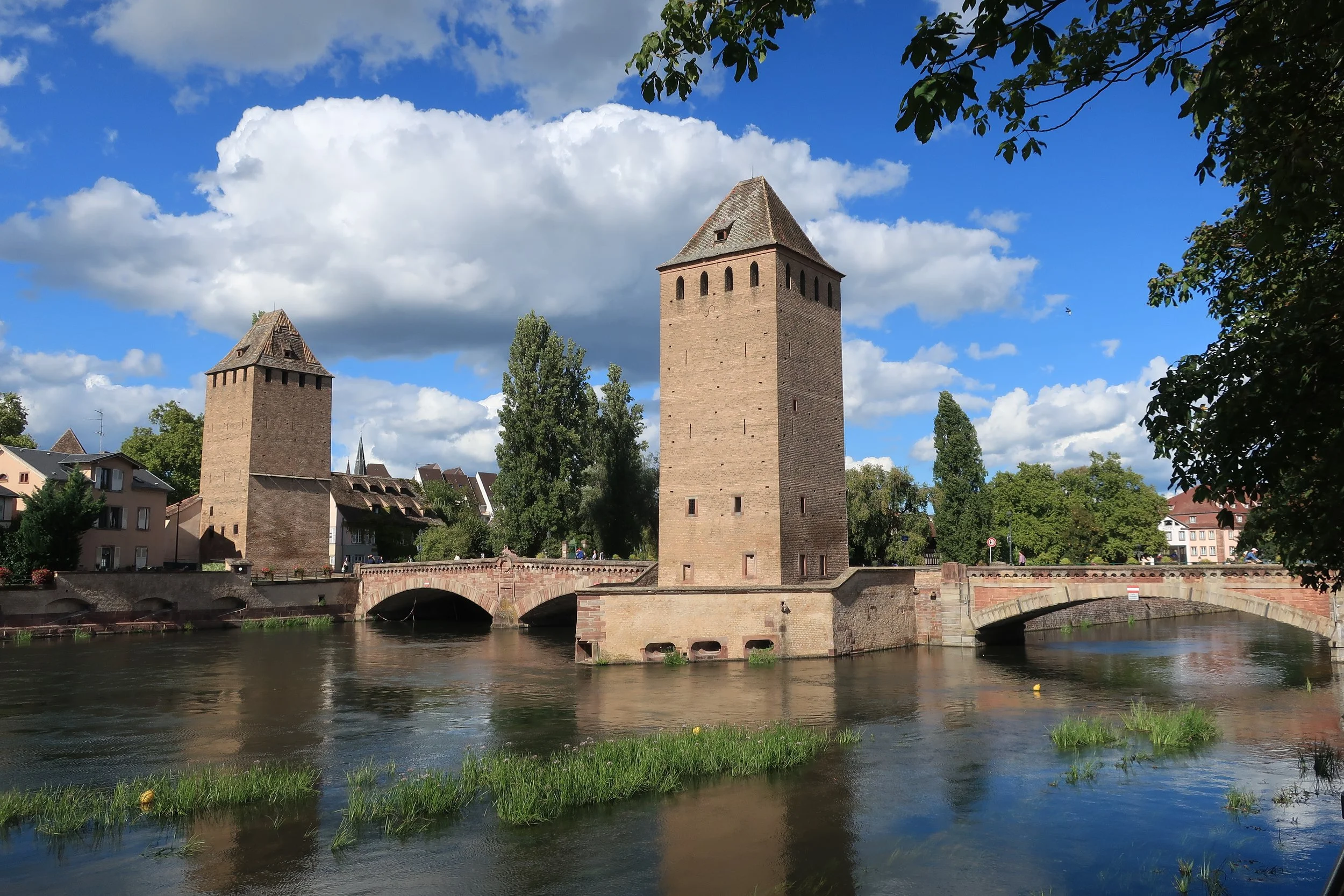  France--Strasbourg 2025--Petite France neighborhood of Strasbourg, from the Barrage (Dam) with the old wall towers 
