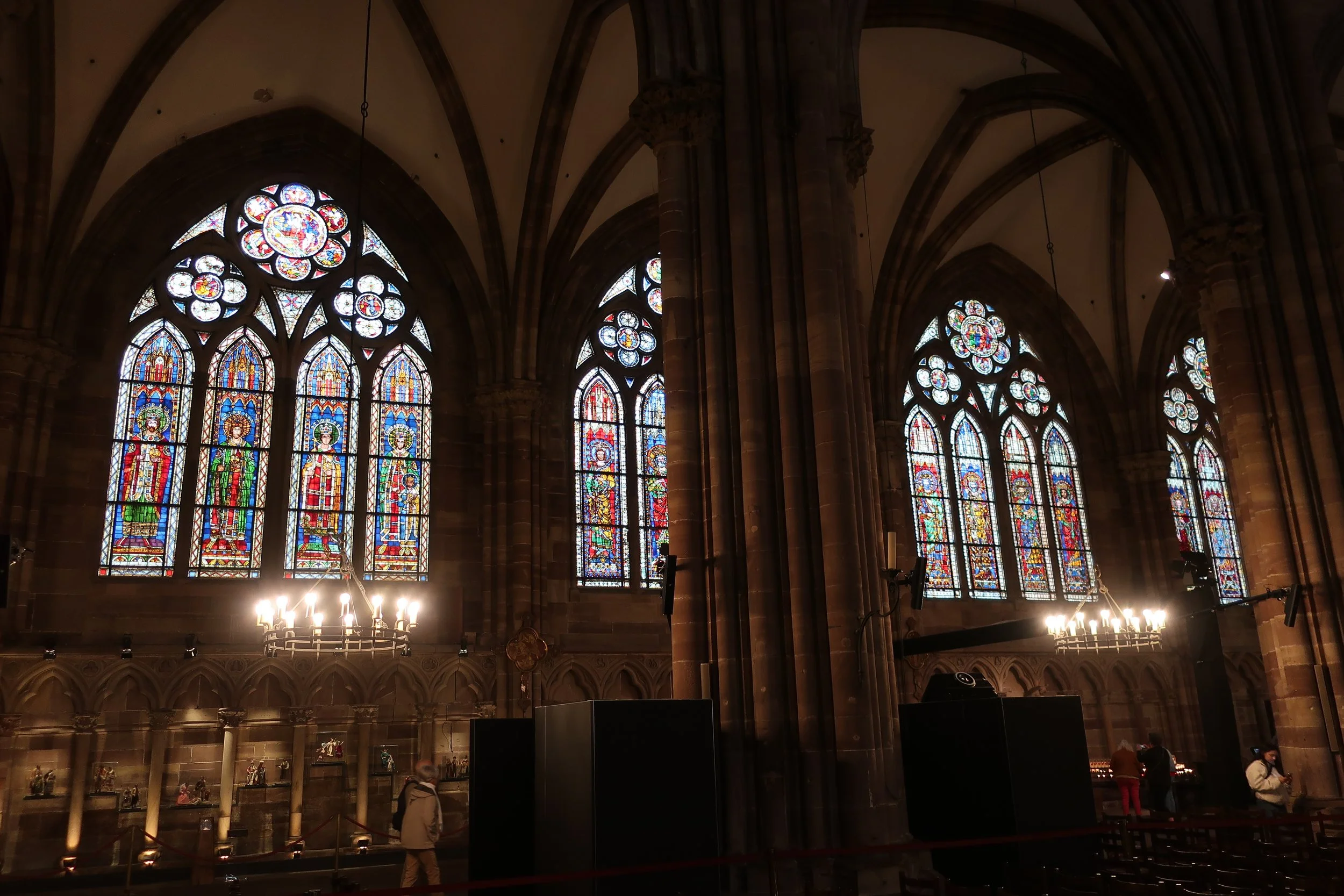  France--Strasbourg 2025--Notre Dame Cathedral, interior, side windows 