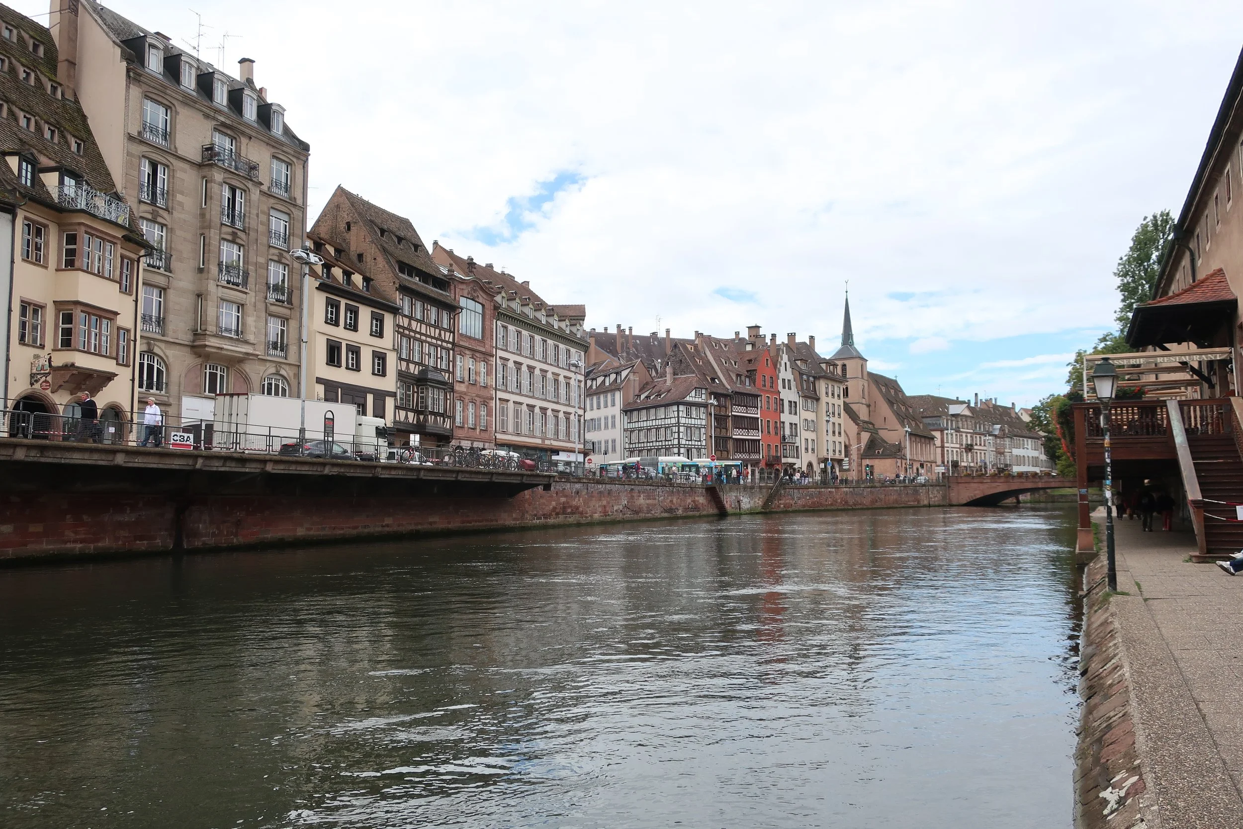  France--Strasbourg 2025--Ill River with Quai St. Nicolas on the other side 