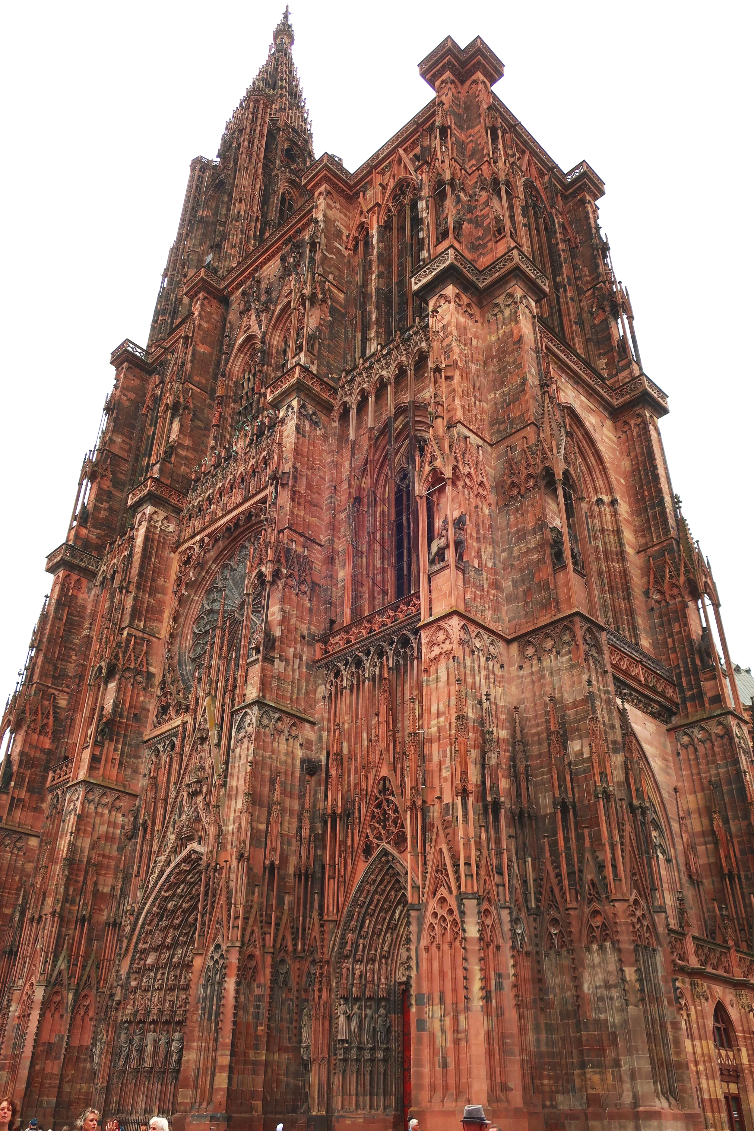  France--Strasbourg 2025--Notre Dame Cathedral, detail of towers 
