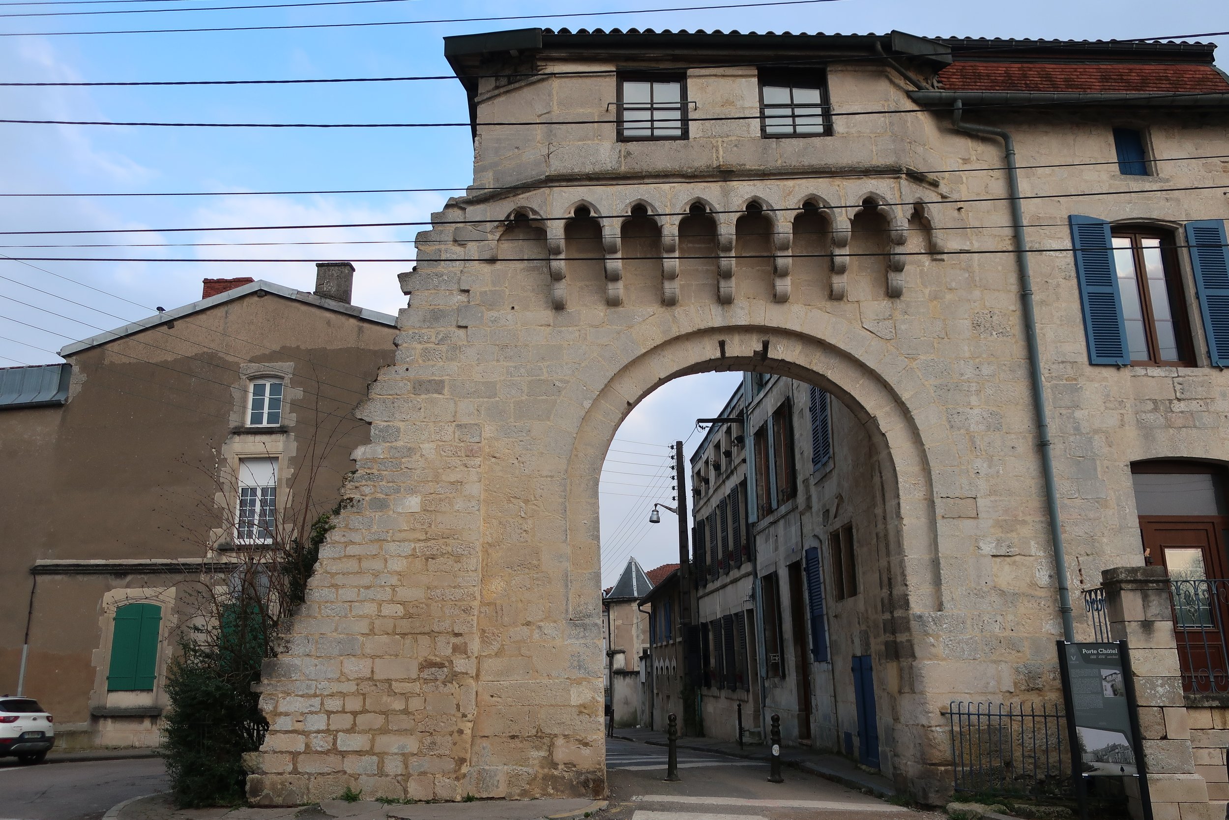  Verdun, France March, 2025--The Chatel Gate (12th Century) 
