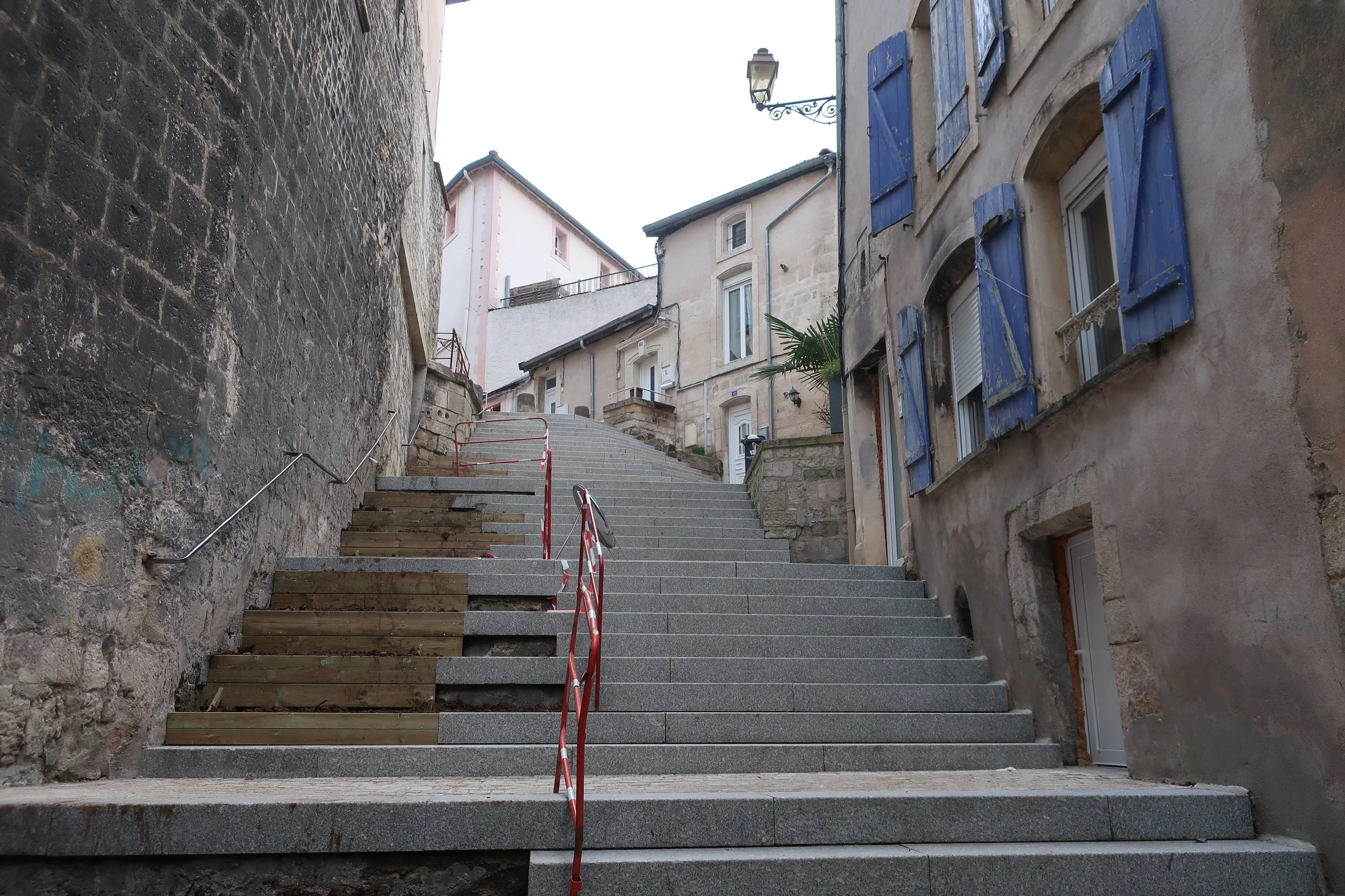  Verdun, France March, 2025--Stairs up to Cathedral Plateau 