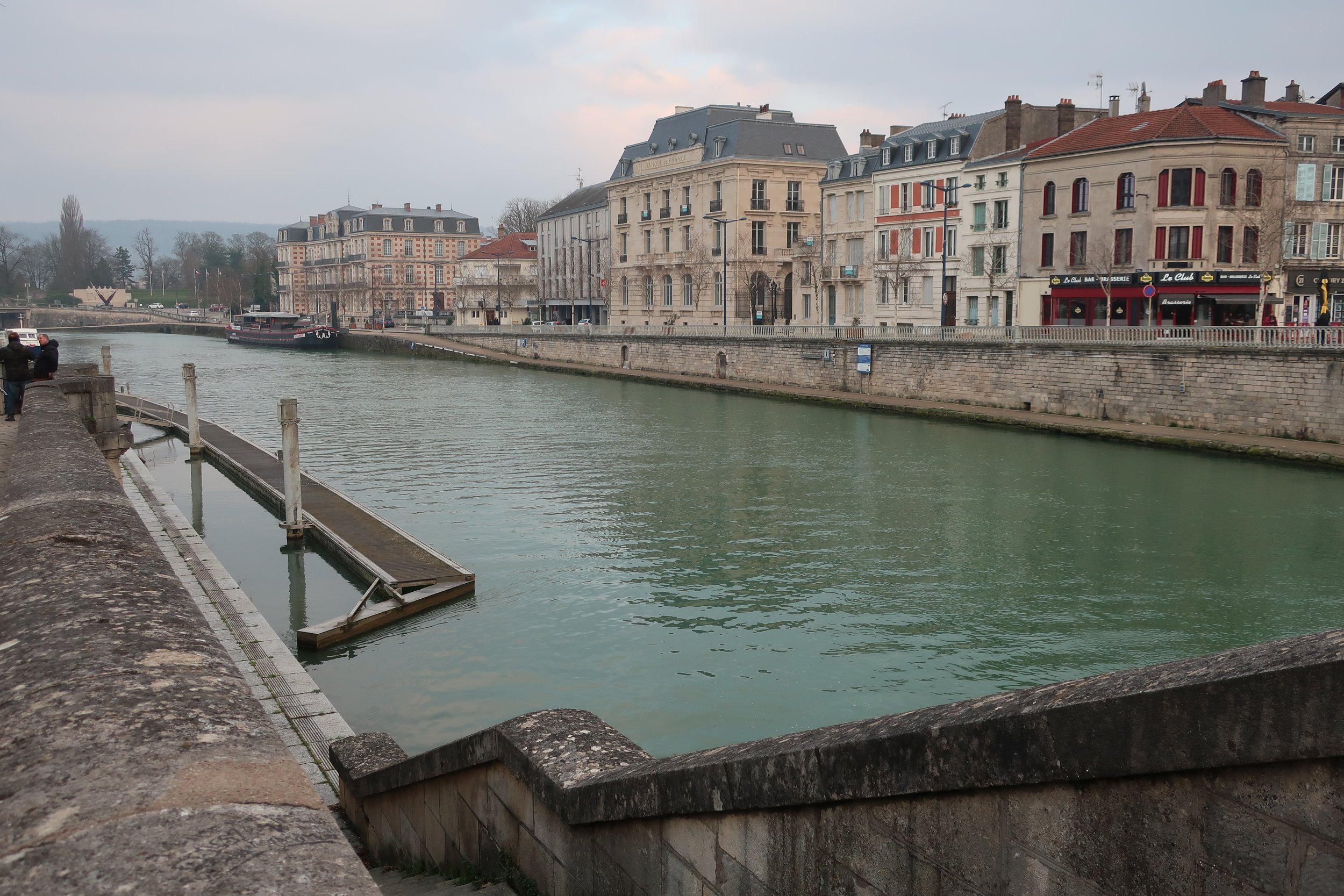  Verdun, France March, 2025--Downtown on the Meuse River 