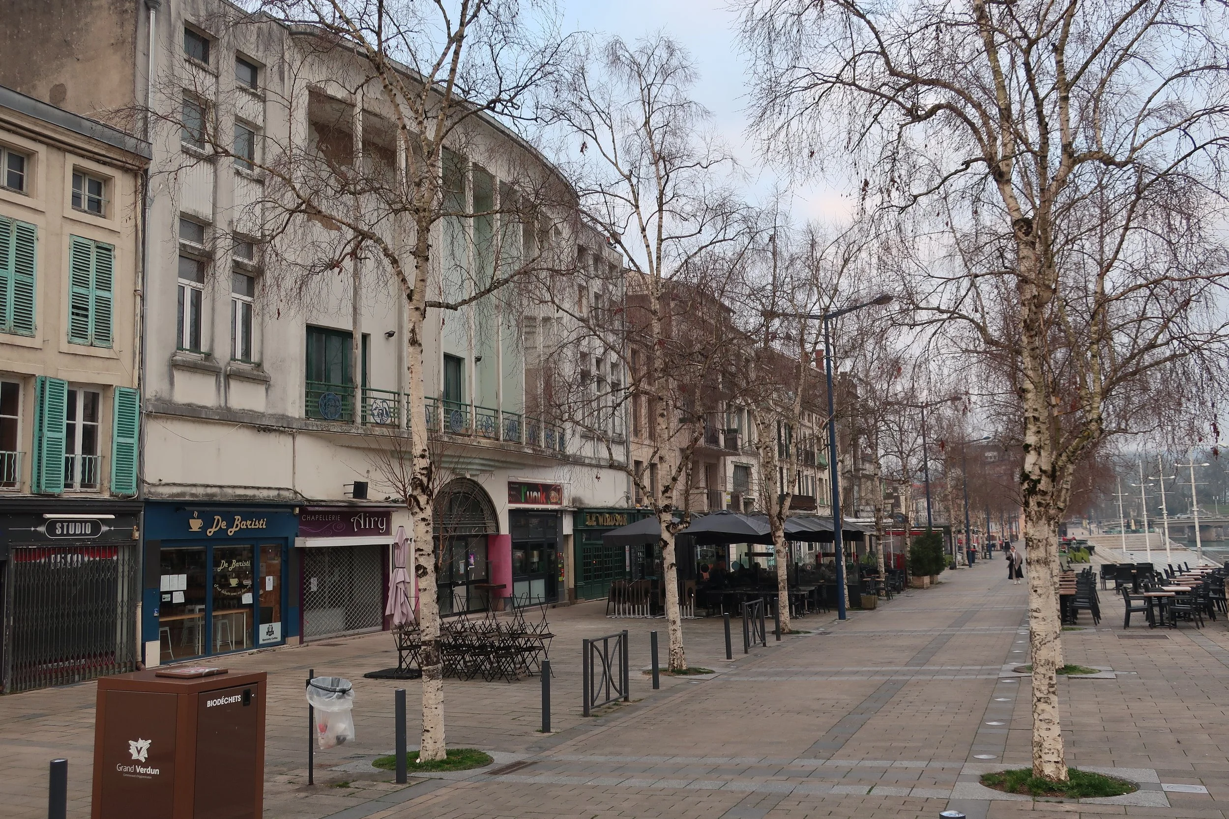  Verdun, France March, 2025--Downtown on the Meuse River 