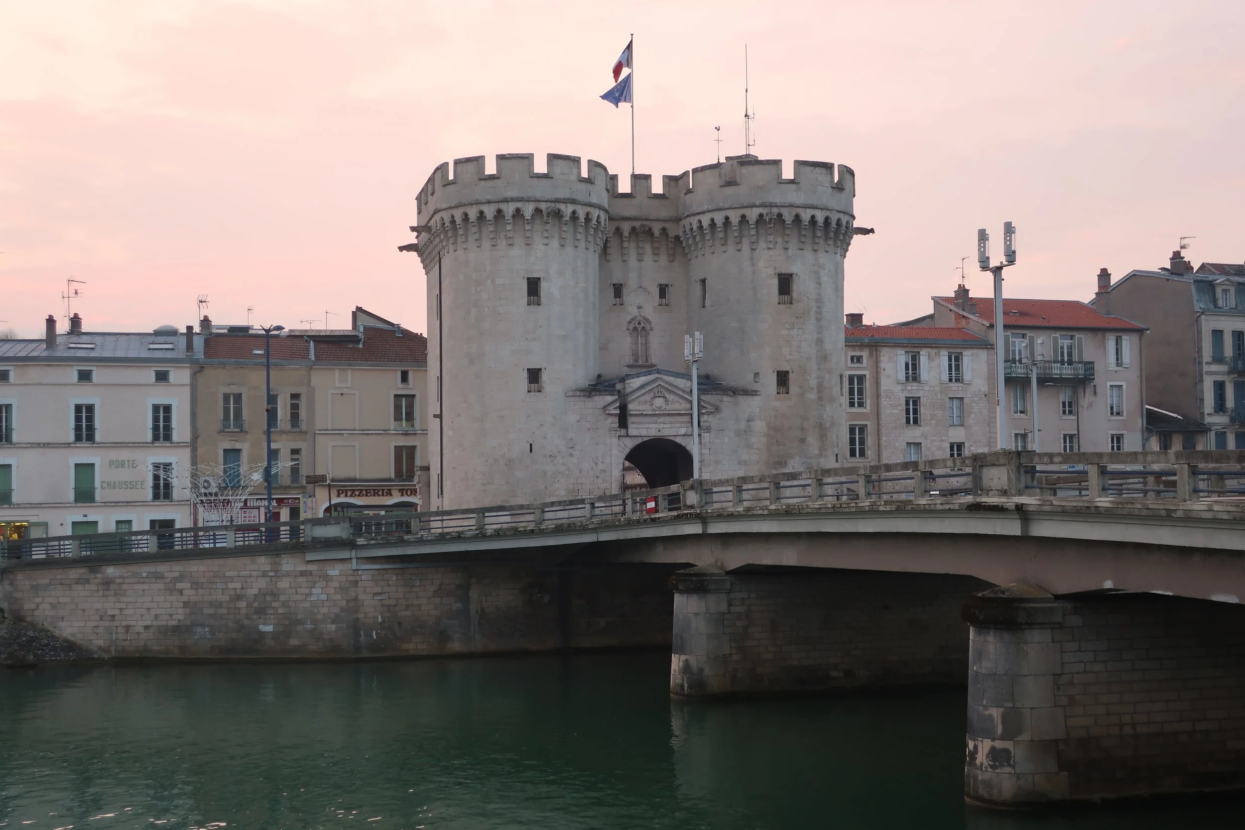  Verdun, France March, 2025--Downtown Port Chausee gate (14th Century) 
